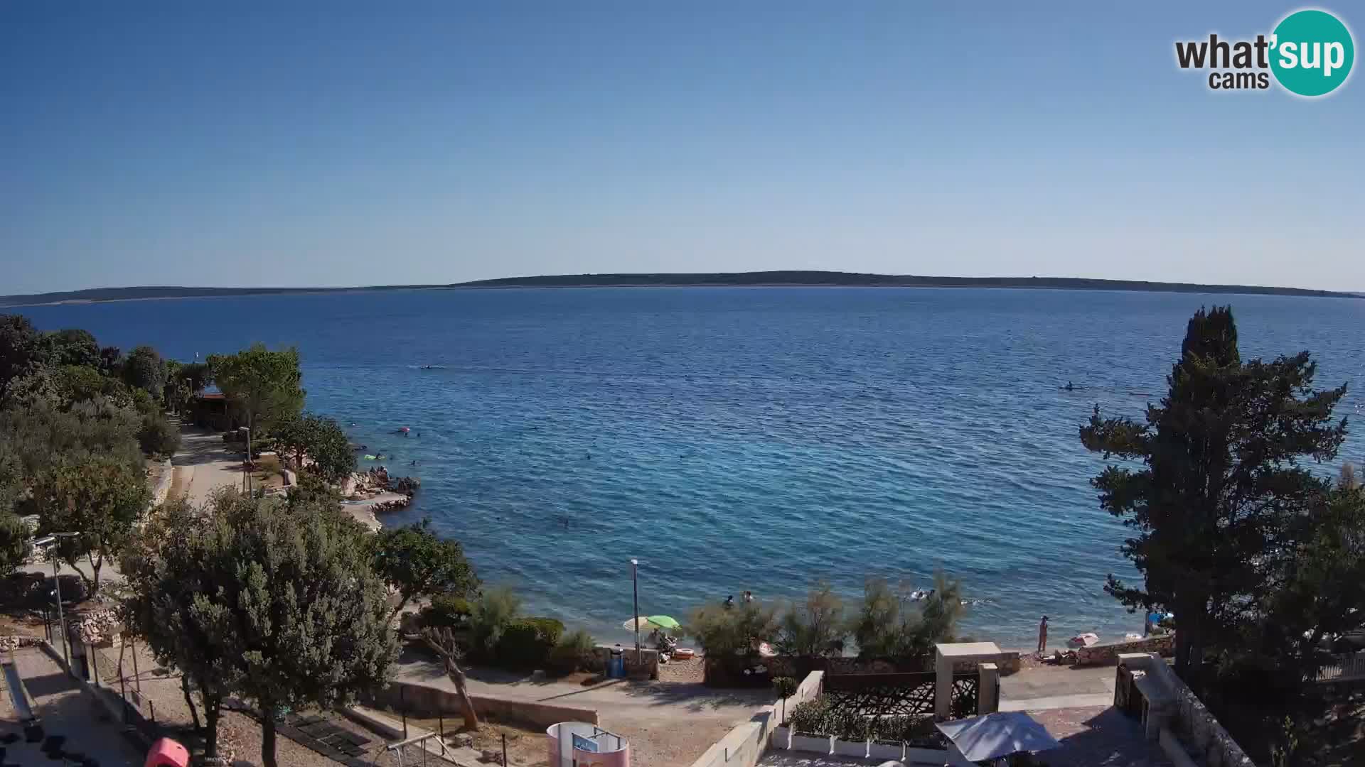 Webcam Plaža Male Mandre – Live View from Pag Island