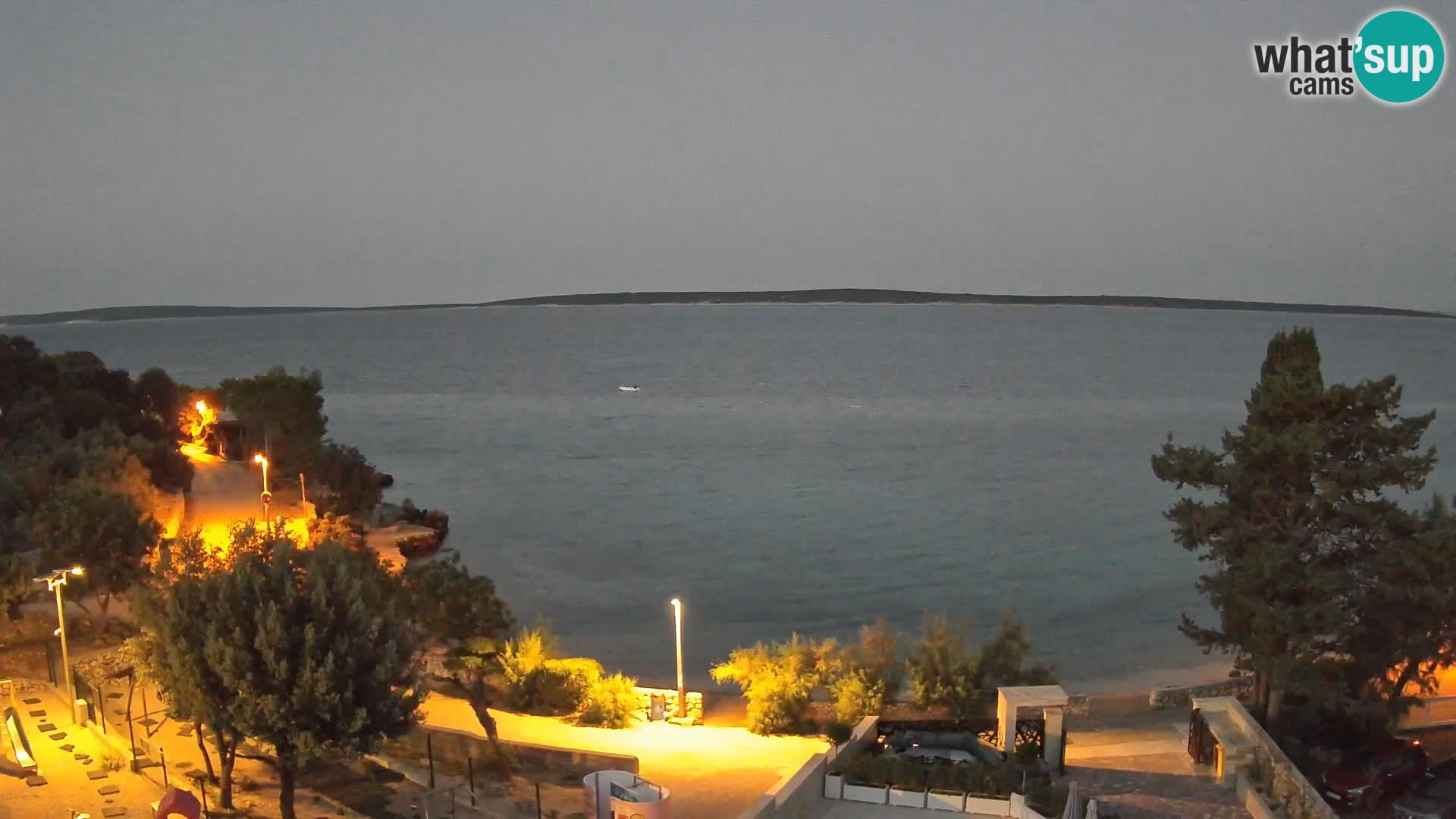 Webcam Plage Male Mandre – Vue en direct depuis l’île de Pag