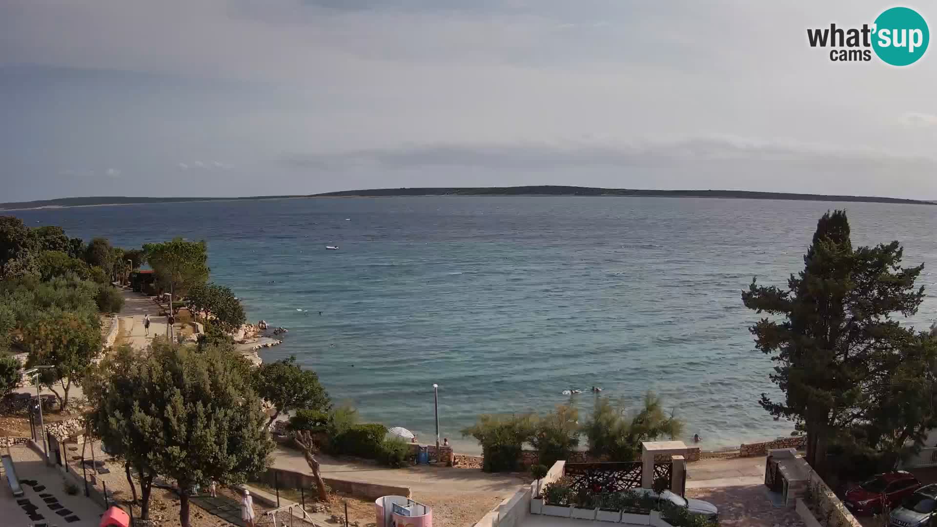Webcam Strand Male Mandre – Liveblick von der Insel Pag