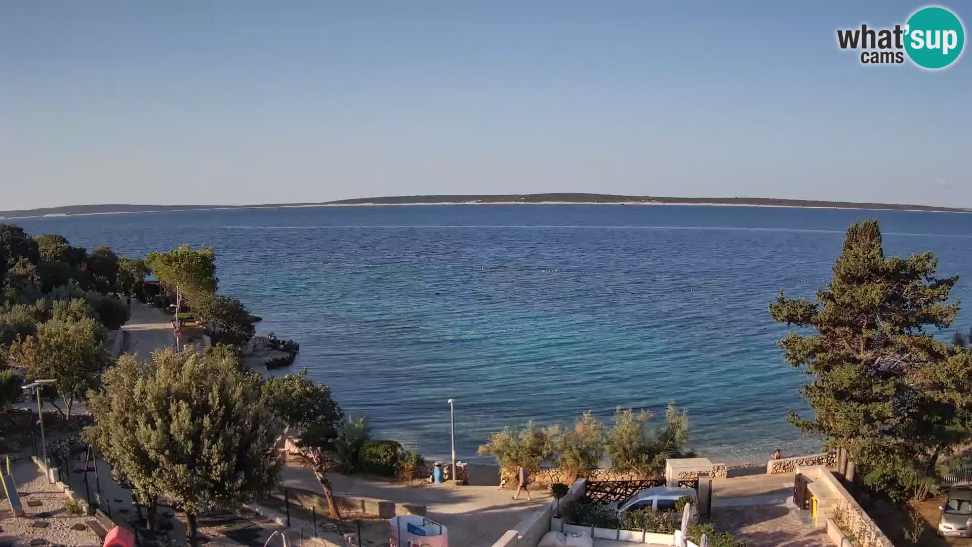 Webcam Plaža Male Mandre – Diretta dalla spiaggia sull’isola di Pag