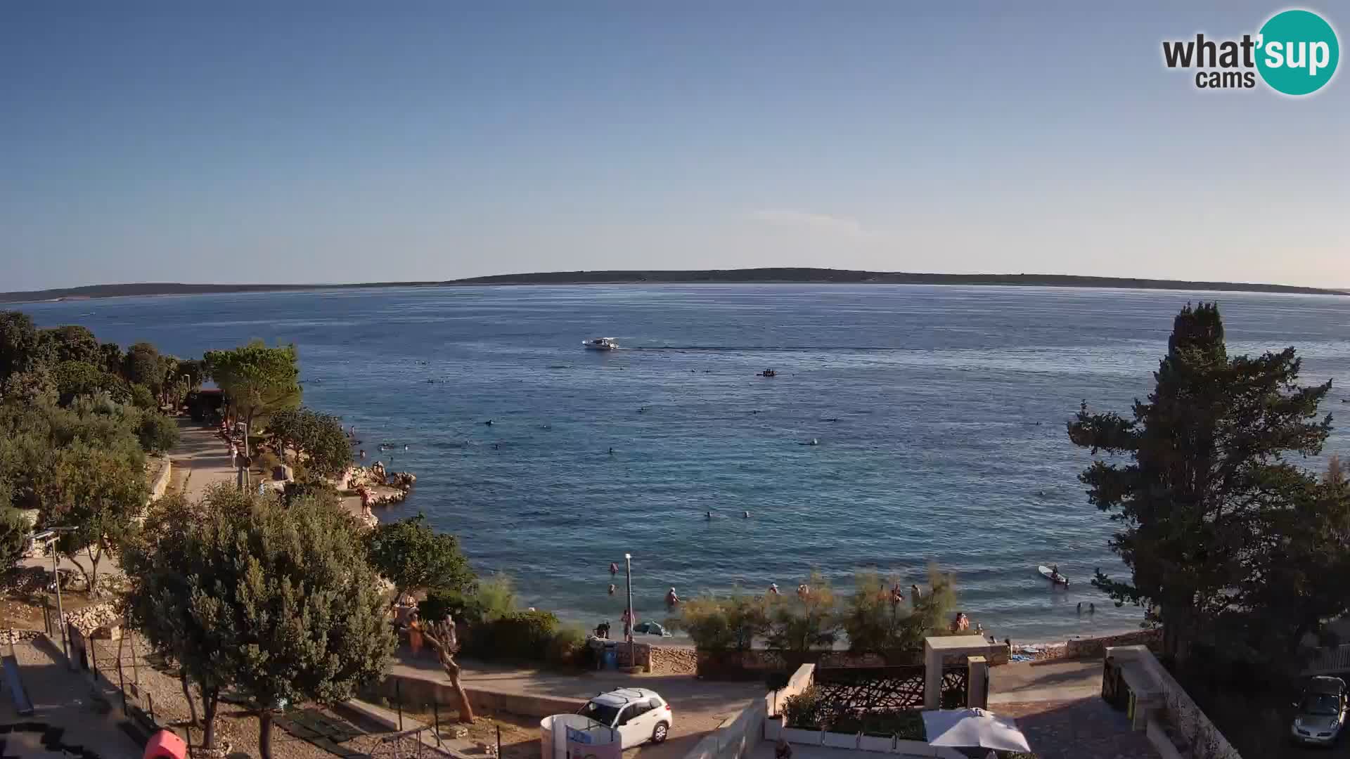 Webcam Plage Male Mandre – Vue en direct depuis l’île de Pag