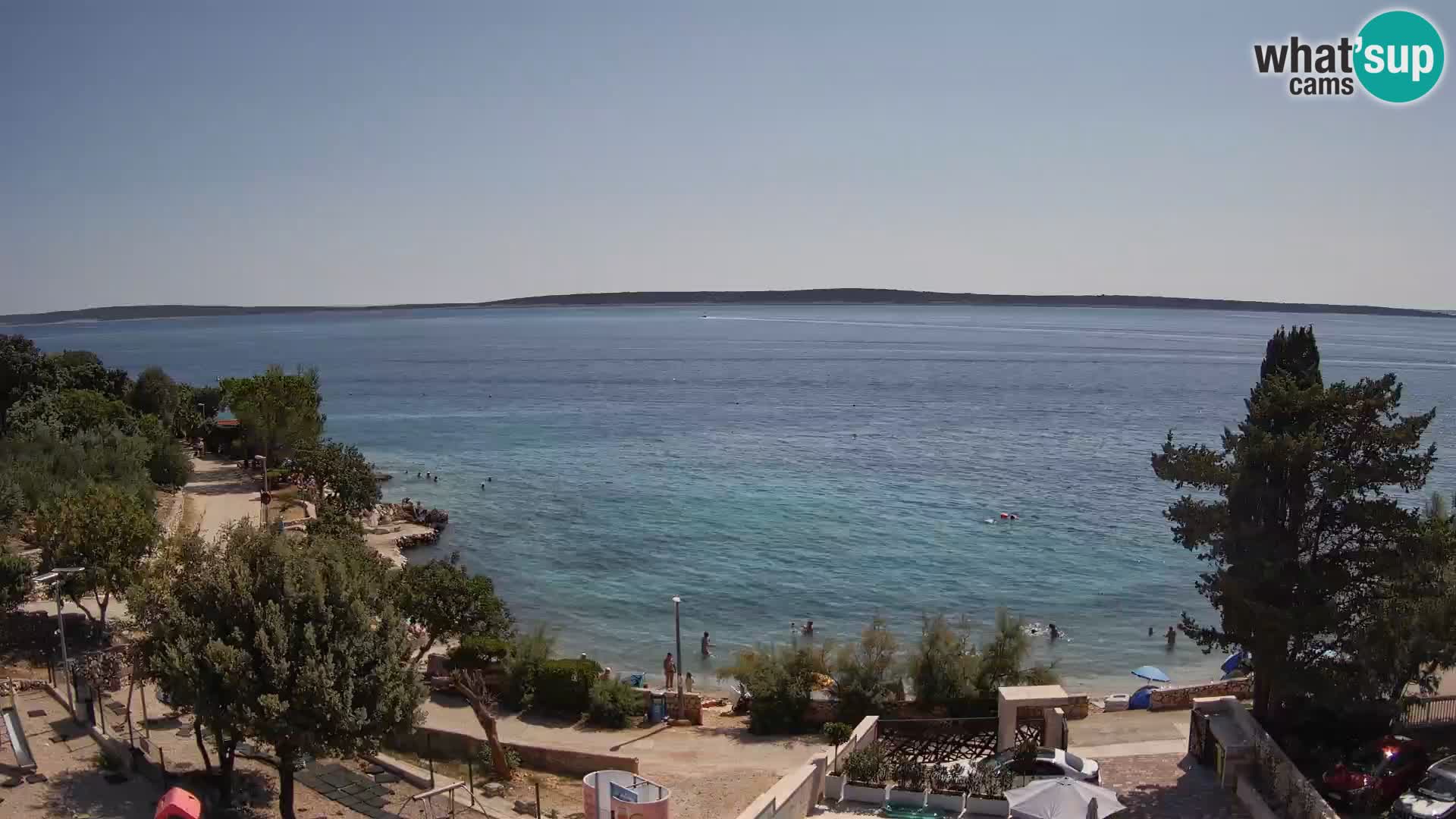Webcam Strand Male Mandre – Liveblick von der Insel Pag
