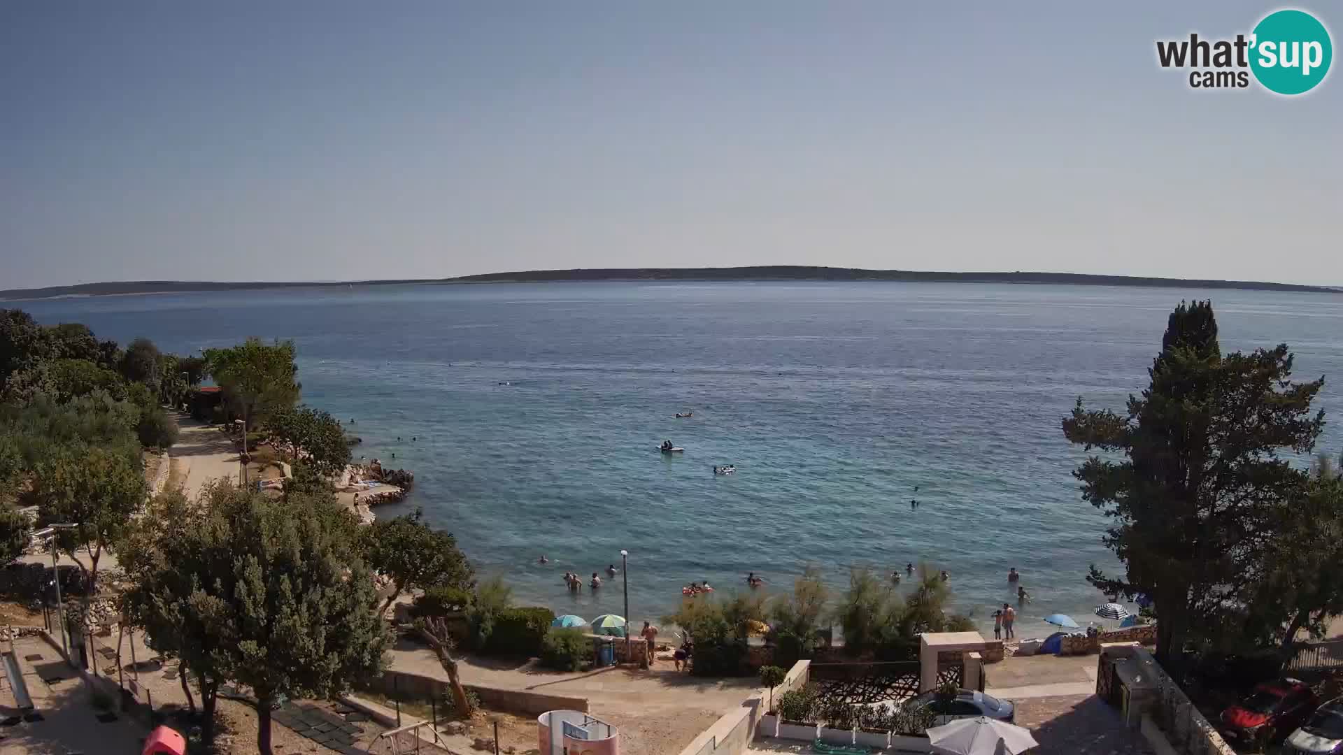 Webcam Strand Male Mandre – Liveblick von der Insel Pag