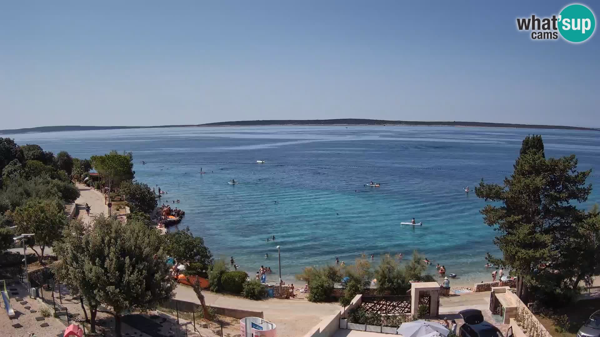 Webcam Strand Male Mandre – Liveblick von der Insel Pag