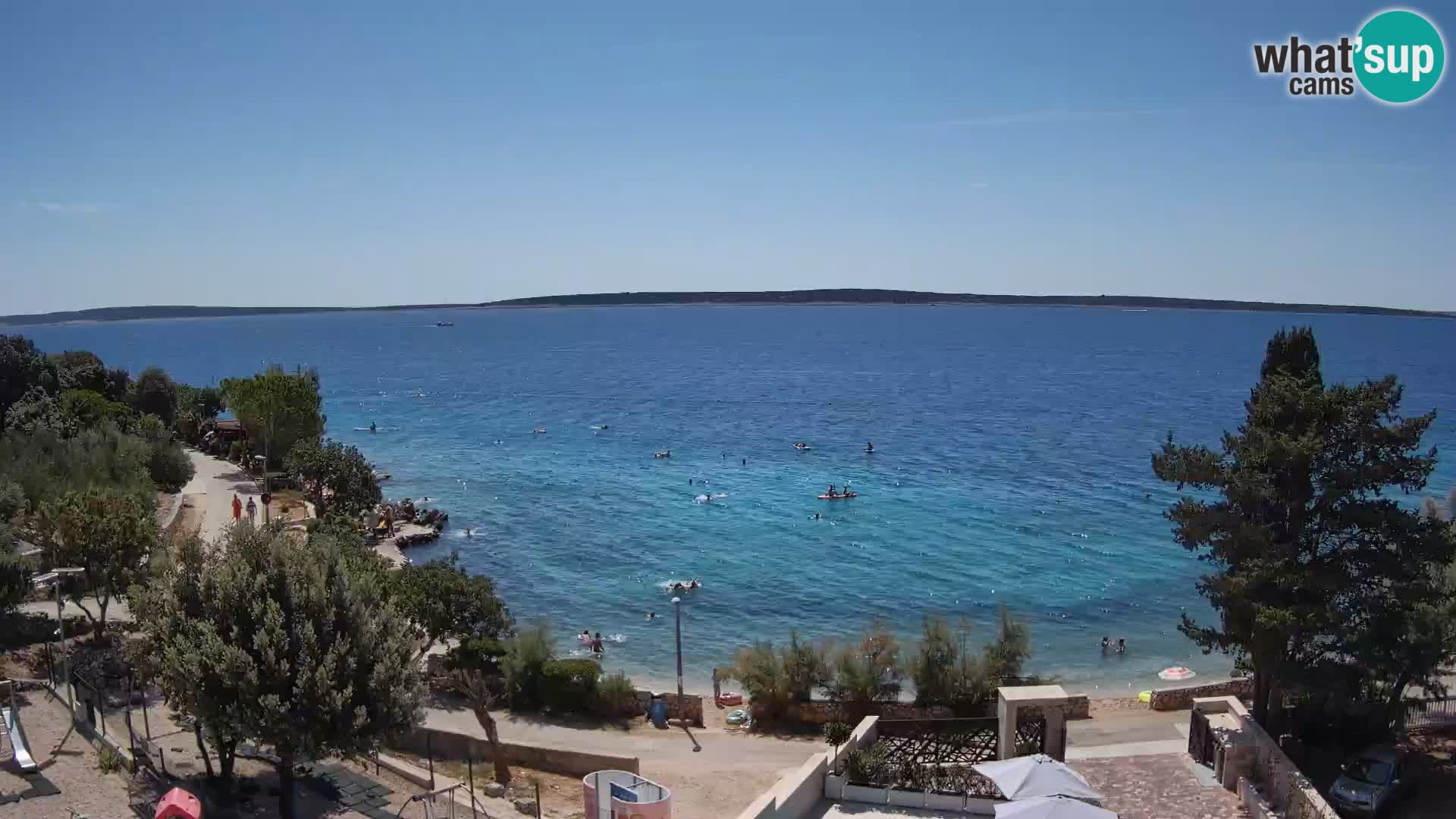Webcam Plaža Male Mandre – Diretta dalla spiaggia sull’isola di Pag