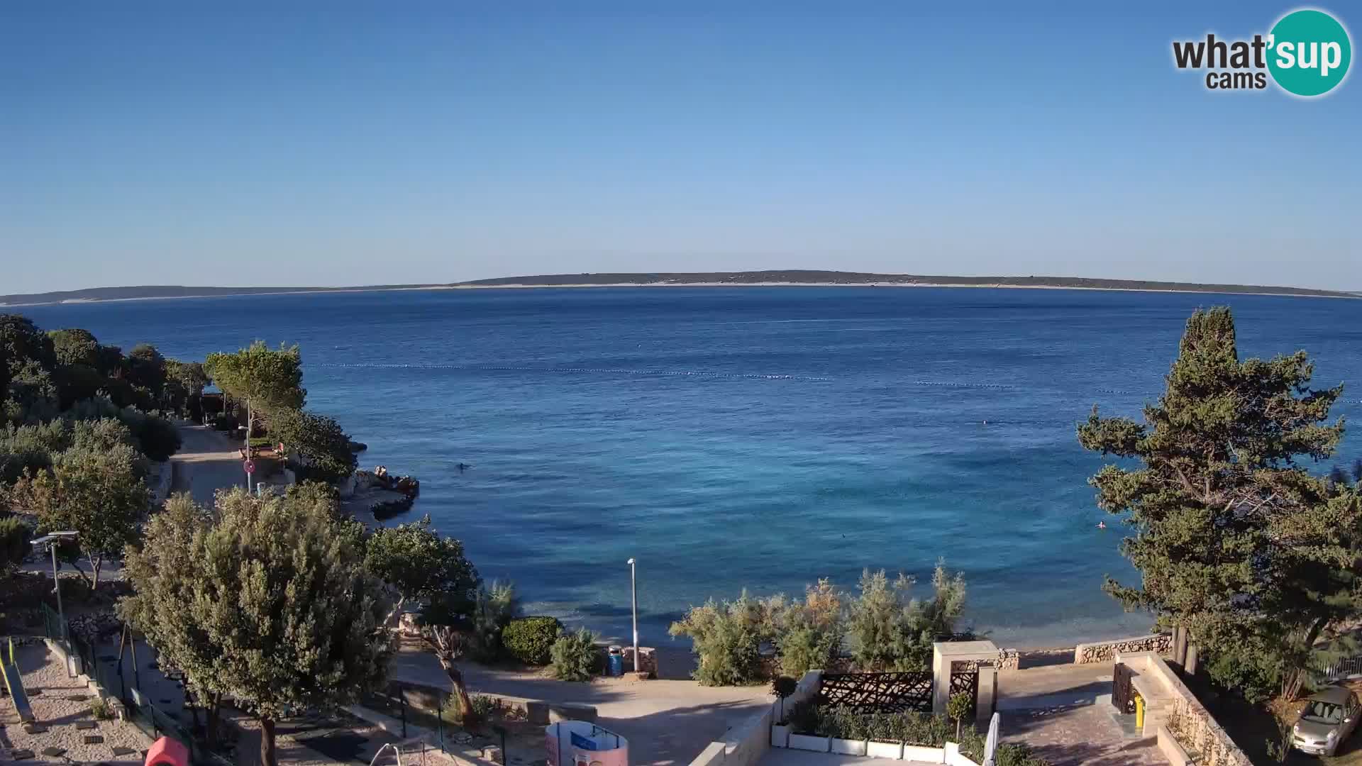 Webcam Plaža Male Mandre – Live View from Pag Island