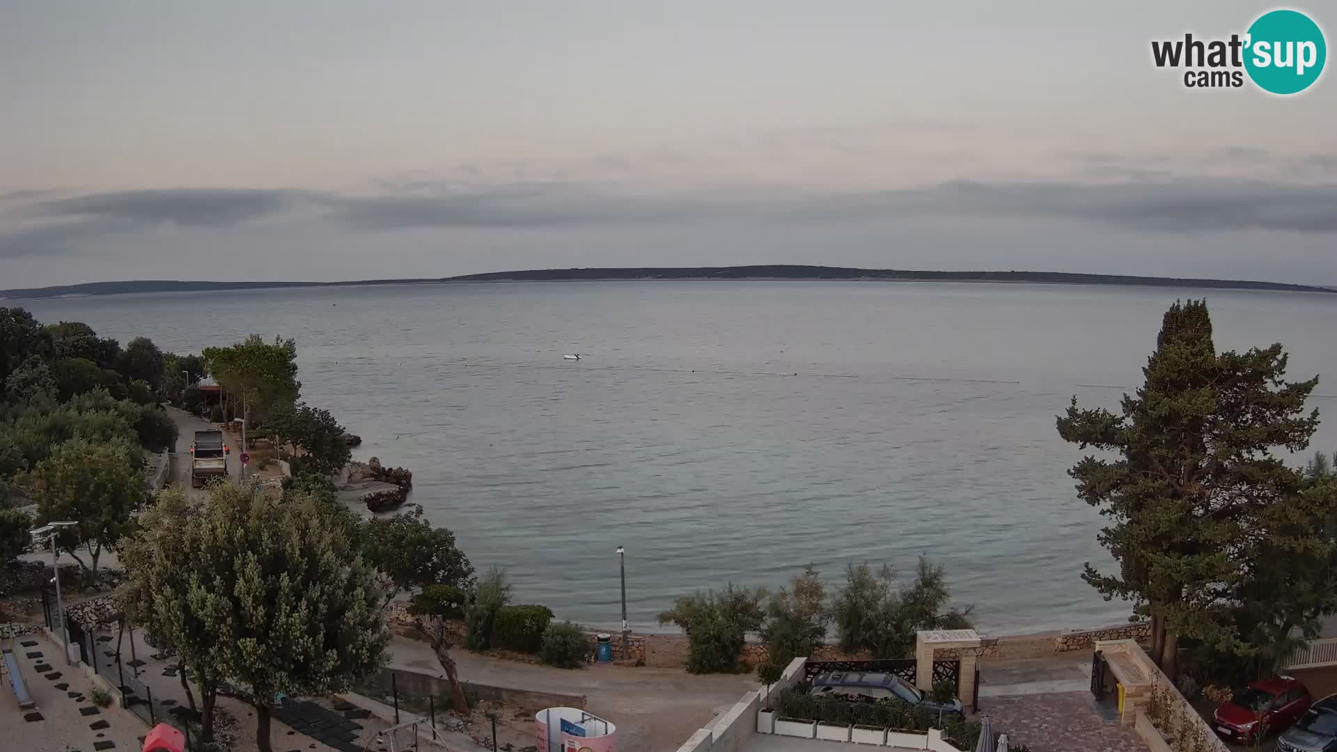 Webcam Plage Male Mandre – Vue en direct depuis l’île de Pag