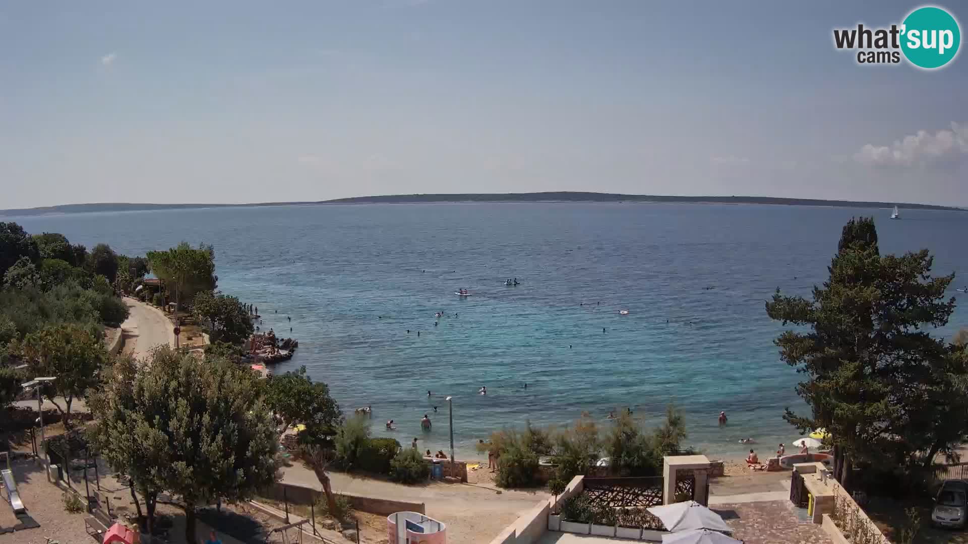 Webcam Plaža Male Mandre – Diretta dalla spiaggia sull’isola di Pag