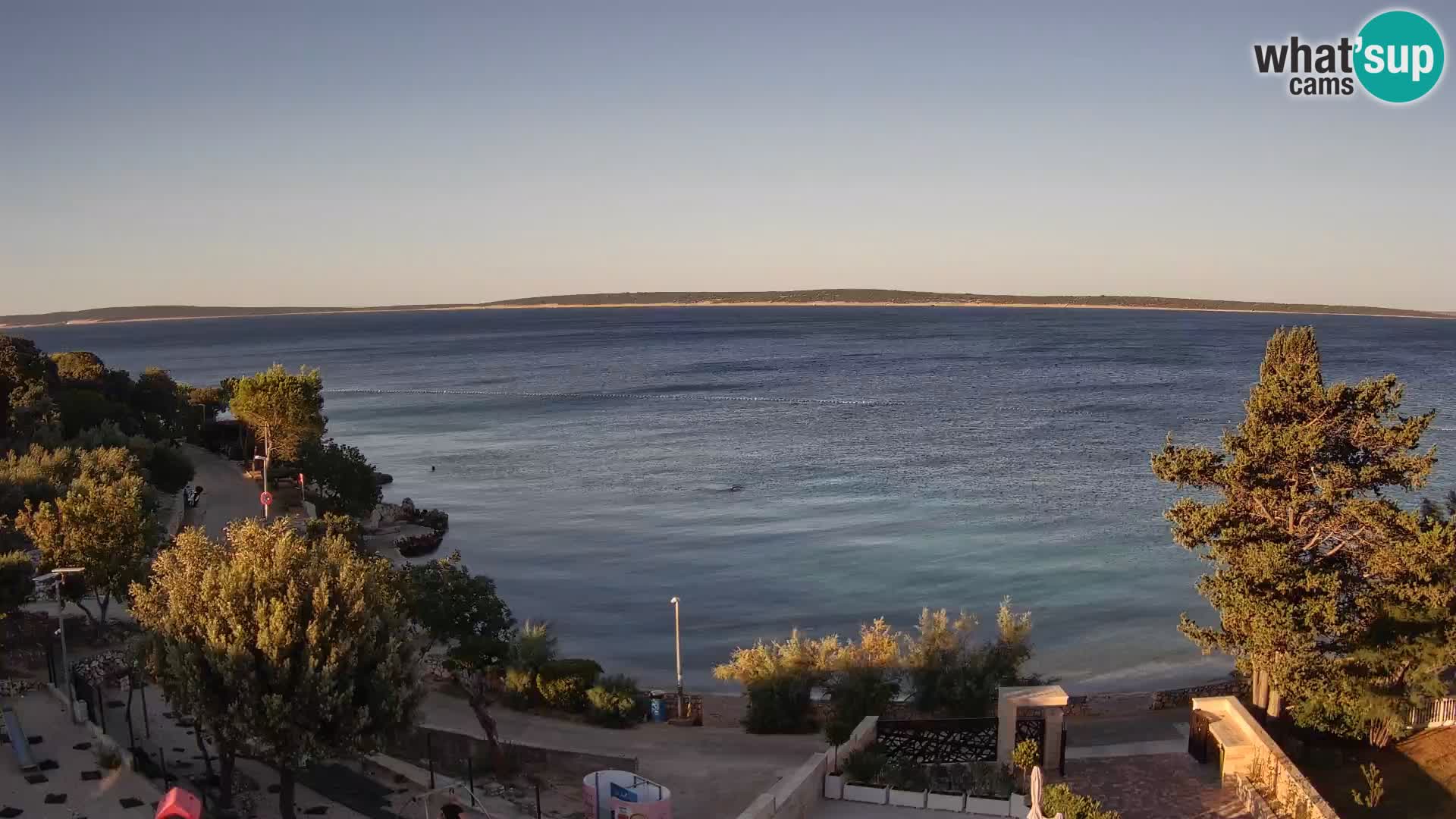 Webcam Strand Male Mandre – Liveblick von der Insel Pag