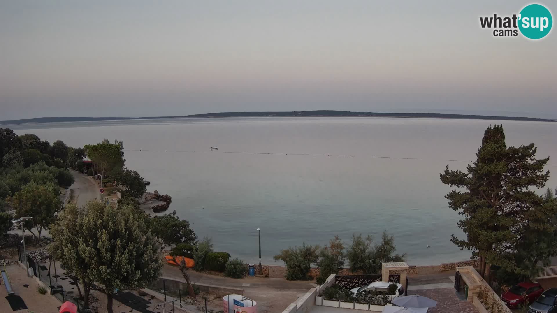 Web kamera Plaža Male Mandre – Pogled uživo s otoka Paga