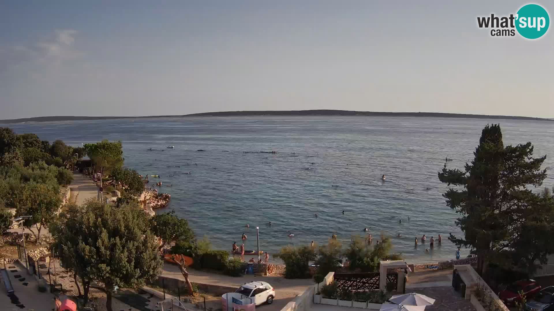 Webcam Strand Male Mandre – Liveblick von der Insel Pag