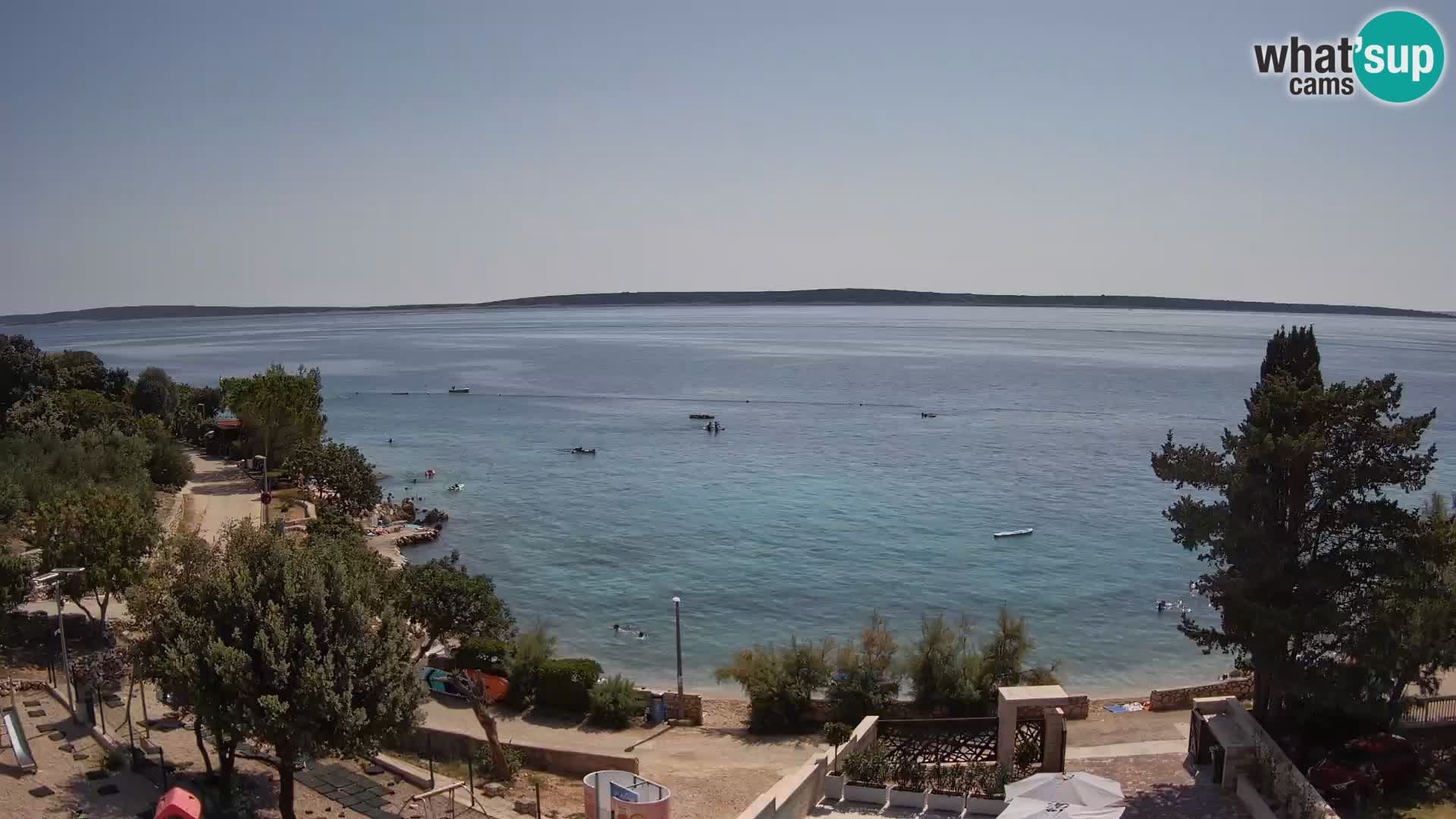 Webcam Strand Male Mandre – Liveblick von der Insel Pag