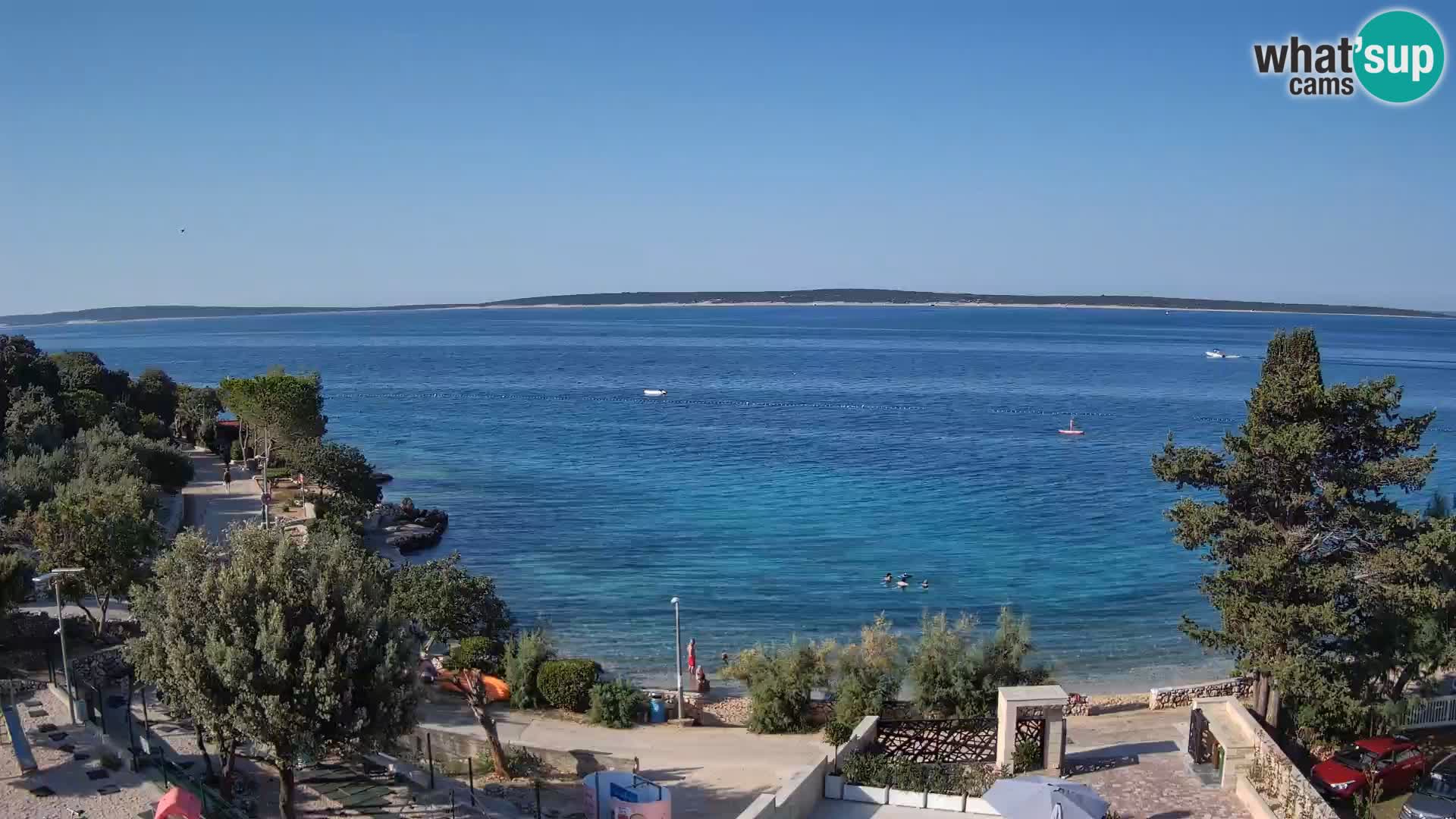 Webcam Plaža Male Mandre – Live View from Pag Island