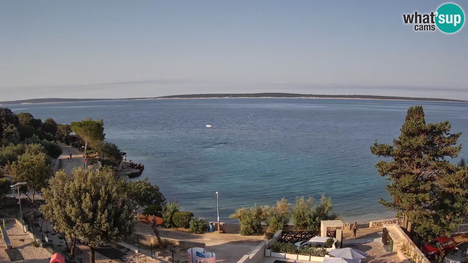 Webcam Strand Male Mandre – Liveblick von der Insel Pag