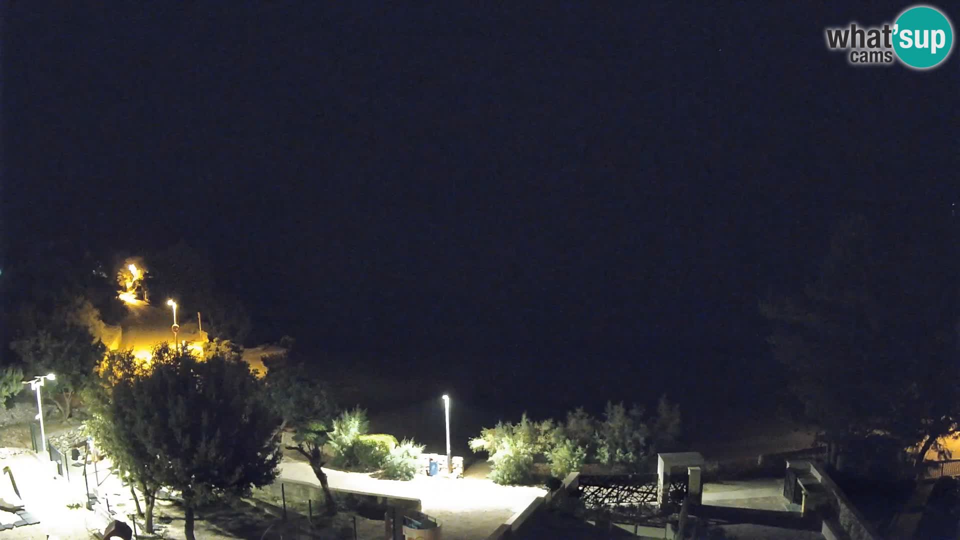Spletna kamera Plaža Male Mandre – Pogled v živo z otoka Pag