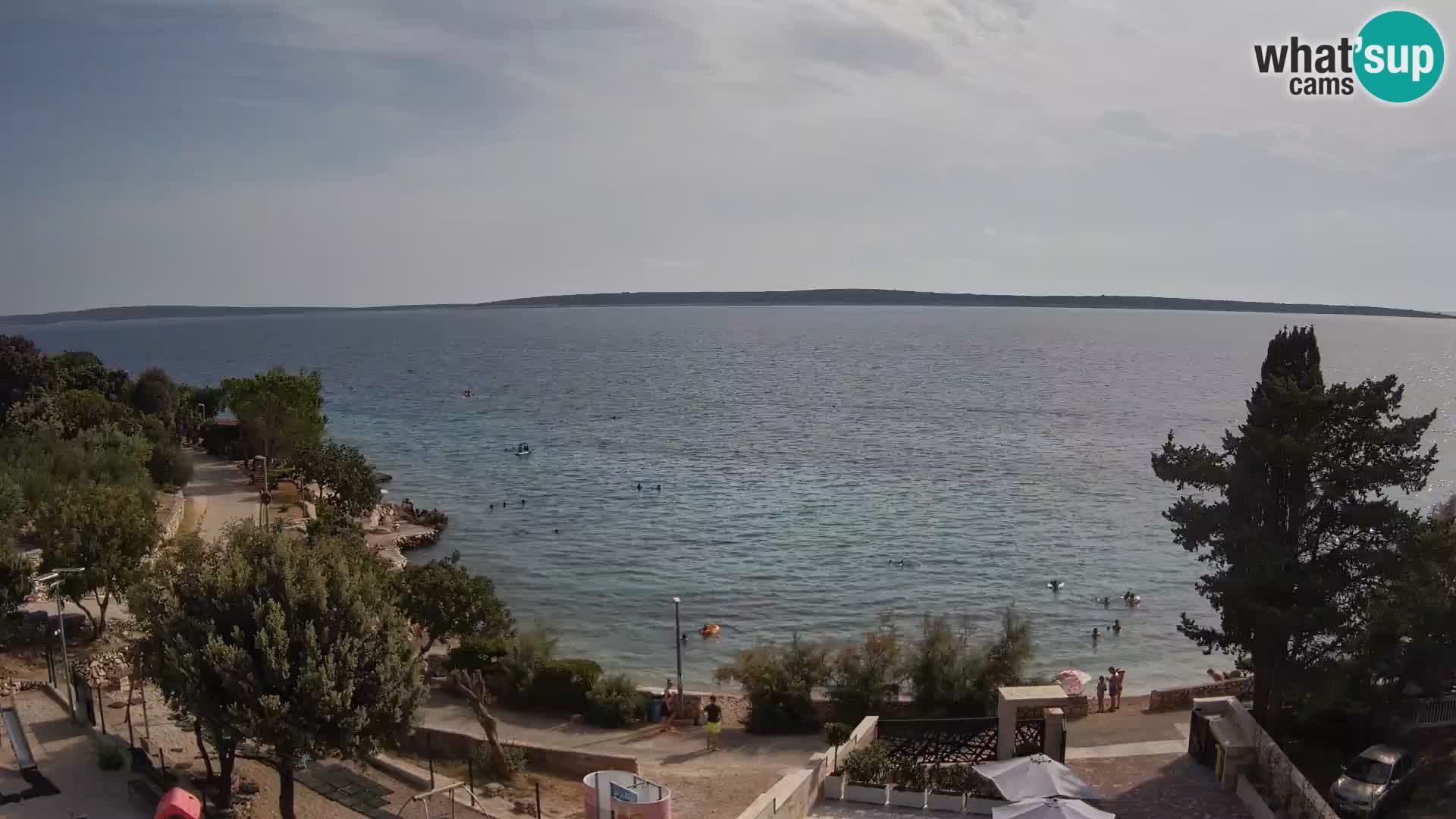 Webcam Strand Male Mandre – Liveblick von der Insel Pag