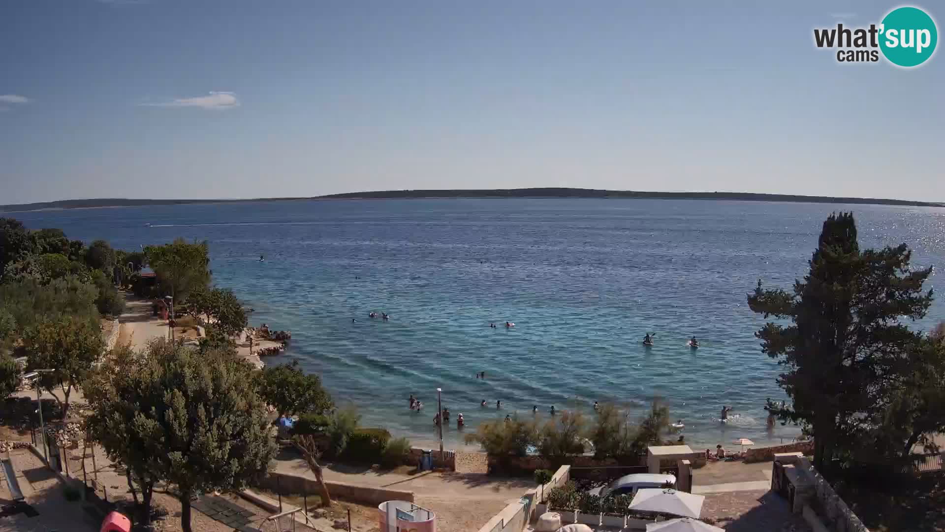 Webcam Plaža Male Mandre – Diretta dalla spiaggia sull’isola di Pag