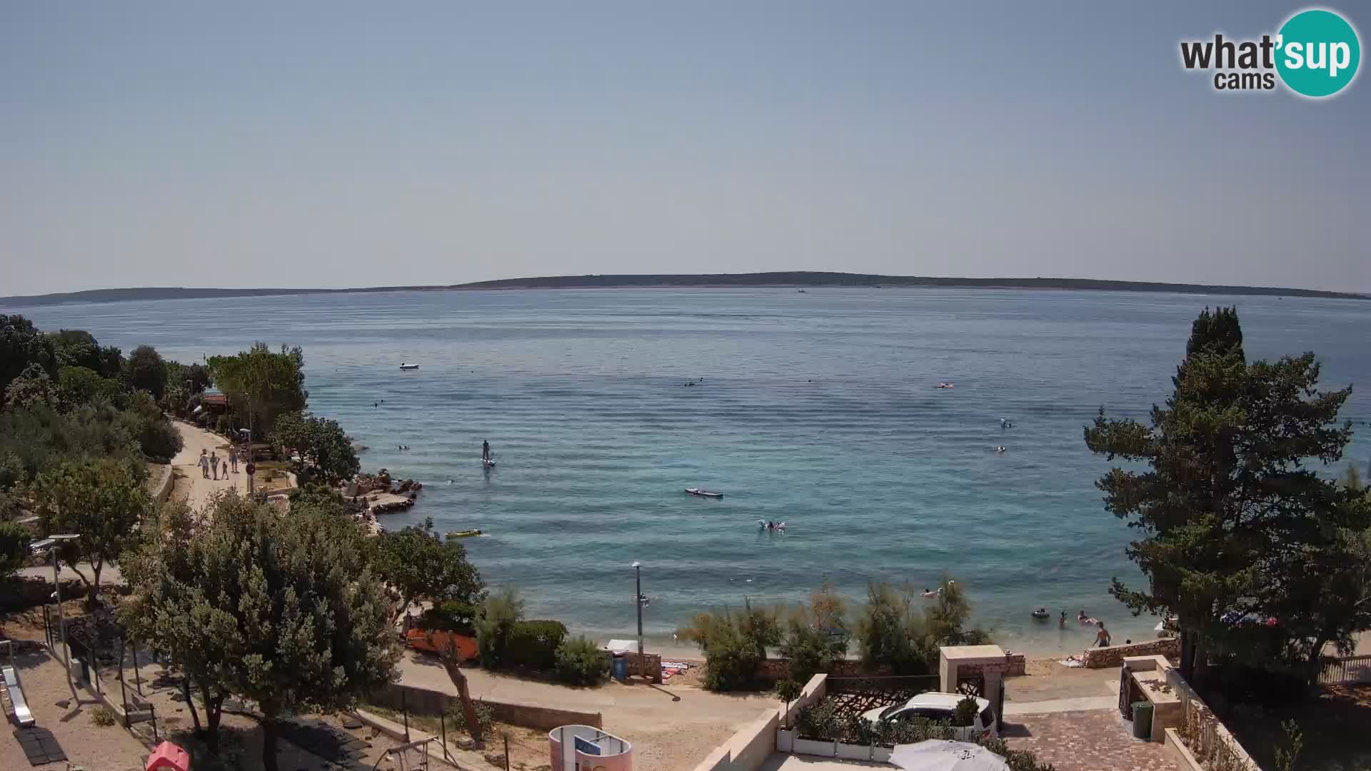 Webcam Plaža Male Mandre – Diretta dalla spiaggia sull’isola di Pag