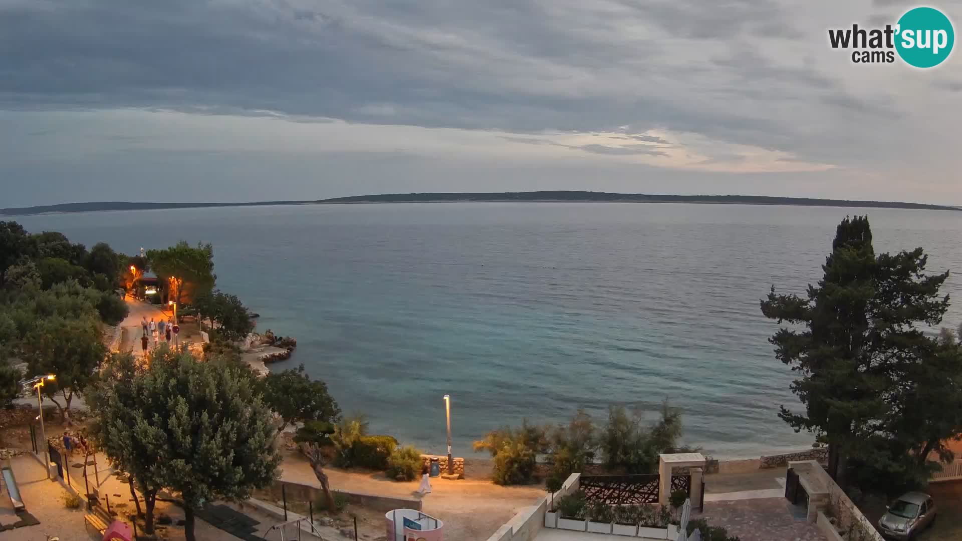 Webcam Strand Male Mandre – Liveblick von der Insel Pag