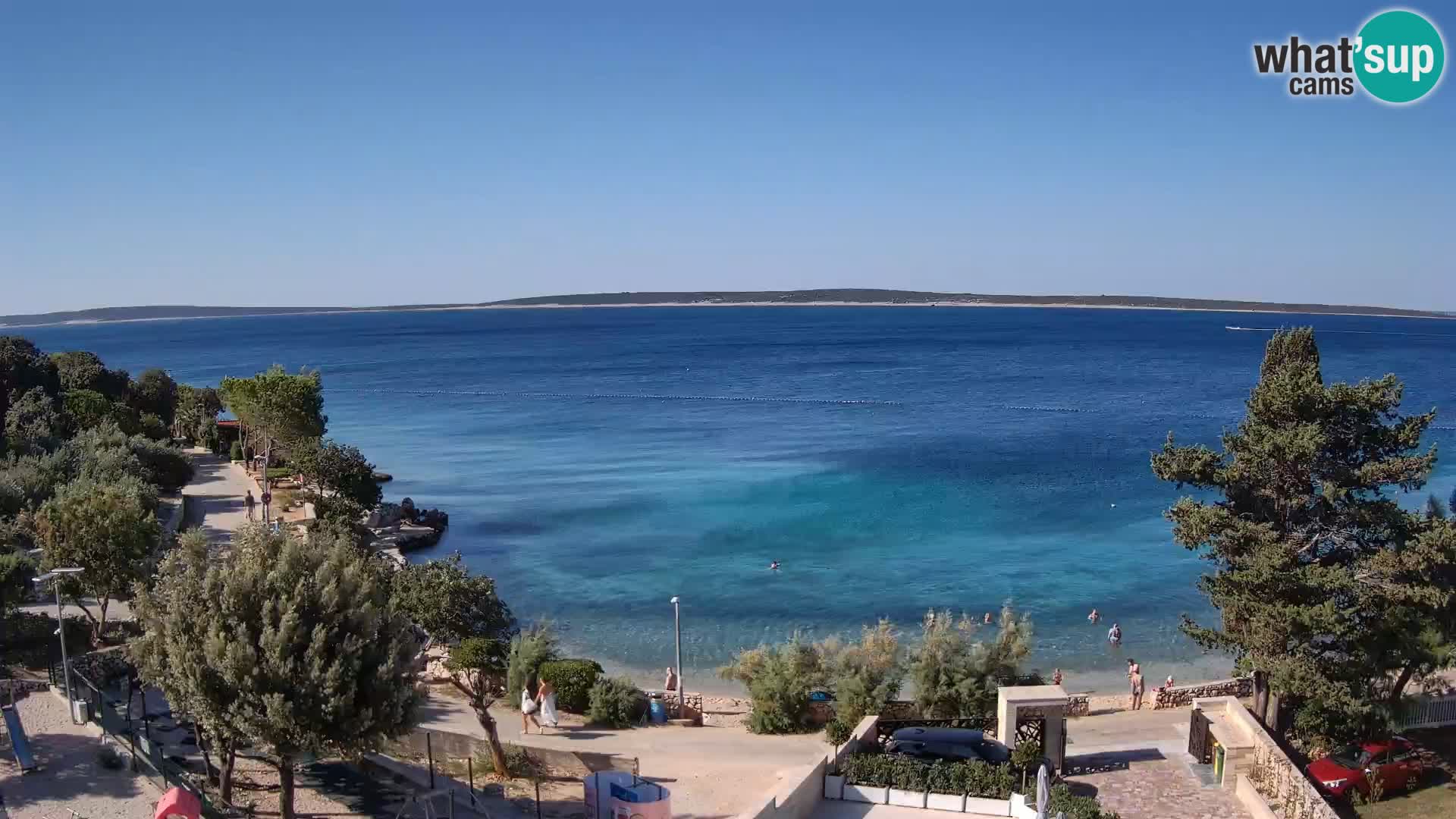Webcam Plaža Male Mandre – Live View from Pag Island