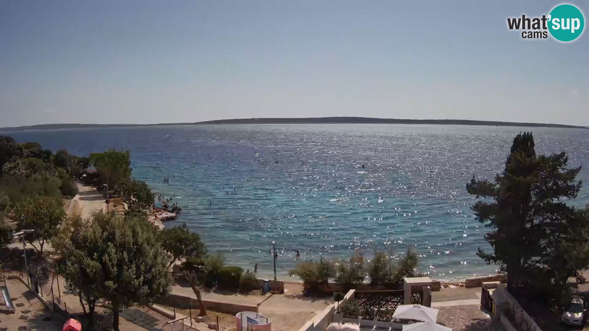 Webcam Plaža Male Mandre – Live View from Pag Island