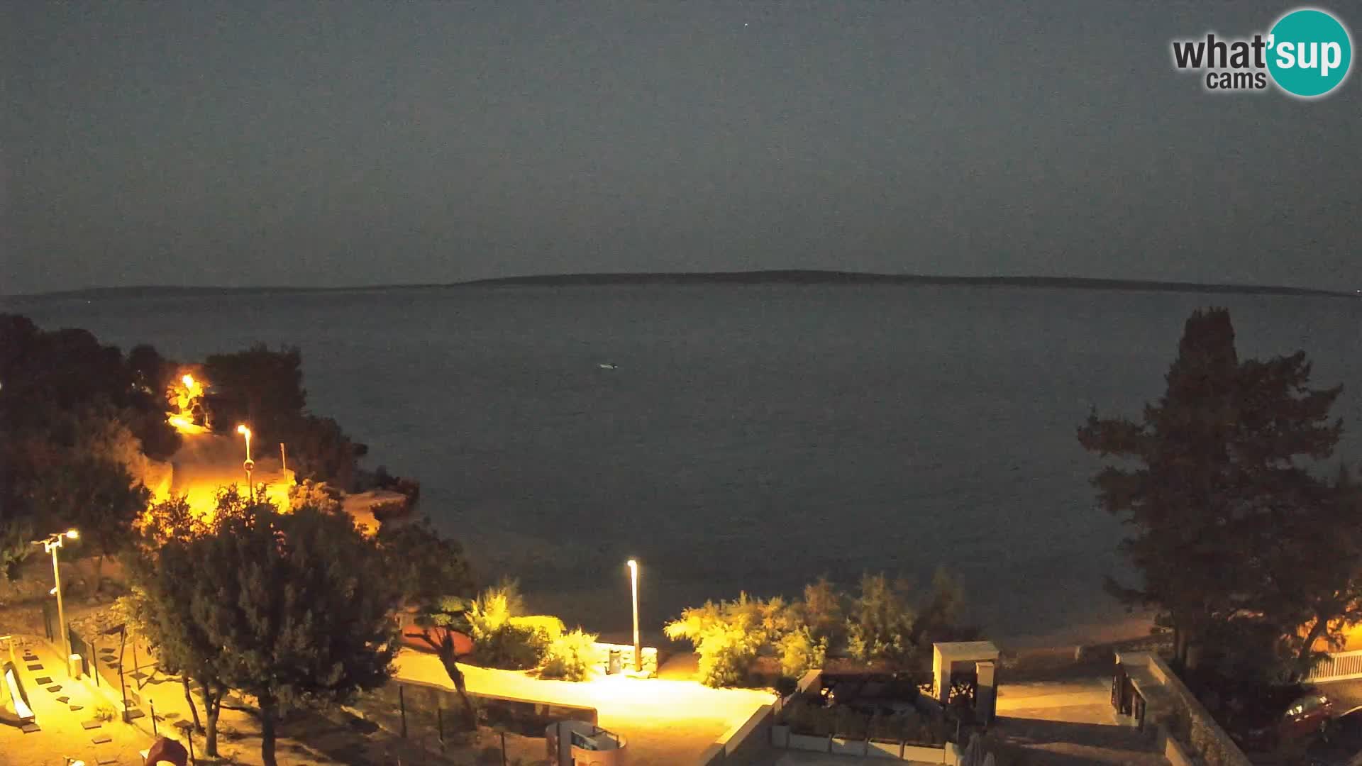 Web kamera Plaža Male Mandre – Pogled uživo s otoka Paga