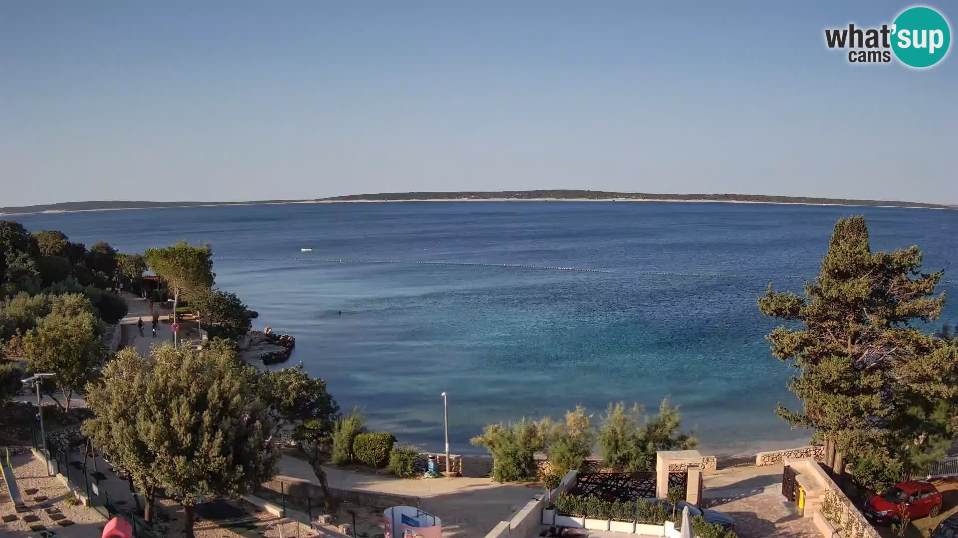 Webcam Strand Male Mandre – Liveblick von der Insel Pag