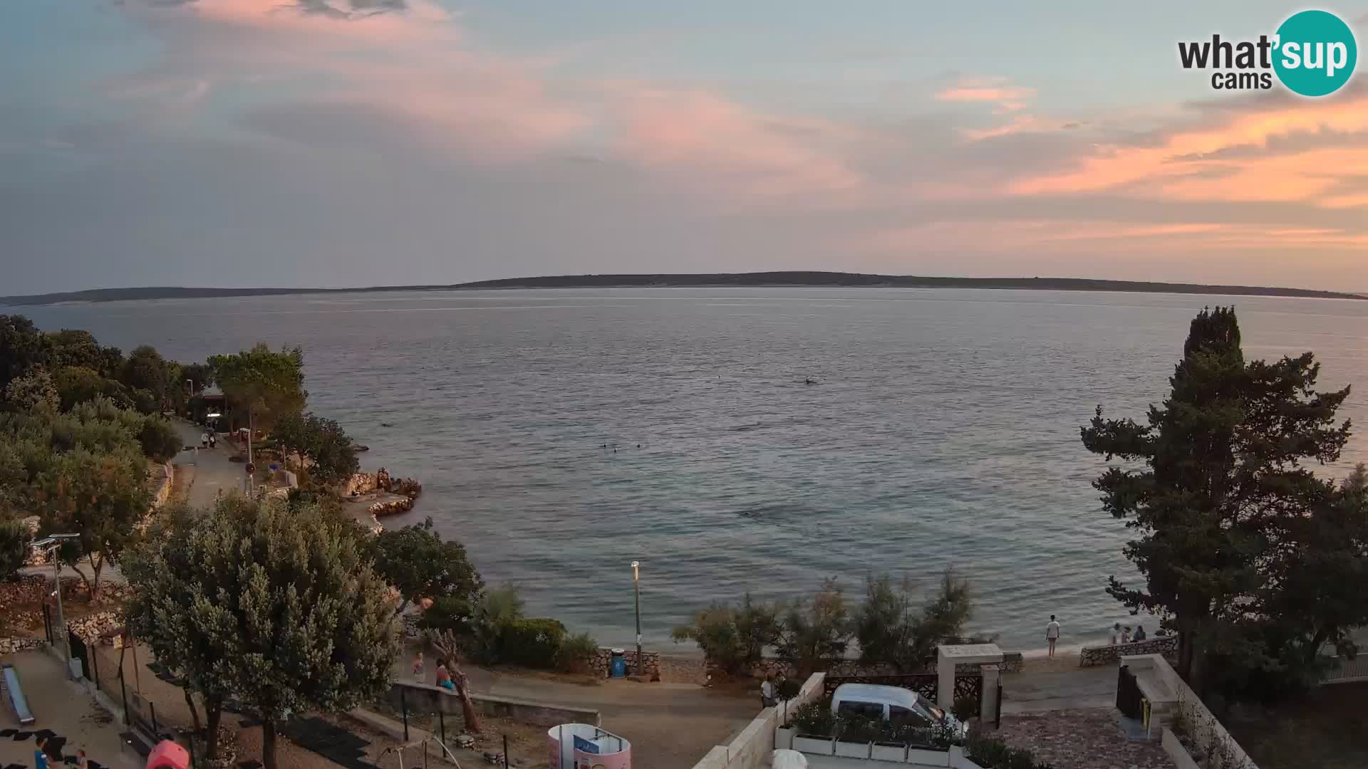 Webcam Strand Male Mandre – Liveblick von der Insel Pag