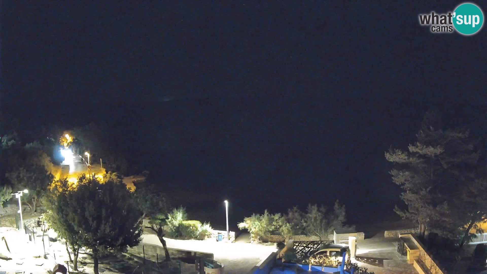 Webcam Plage Male Mandre – Vue en direct depuis l’île de Pag