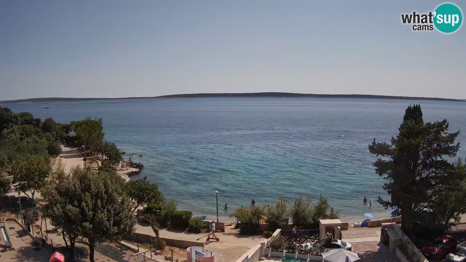 Webcam Plaža Male Mandre – Live View from Pag Island