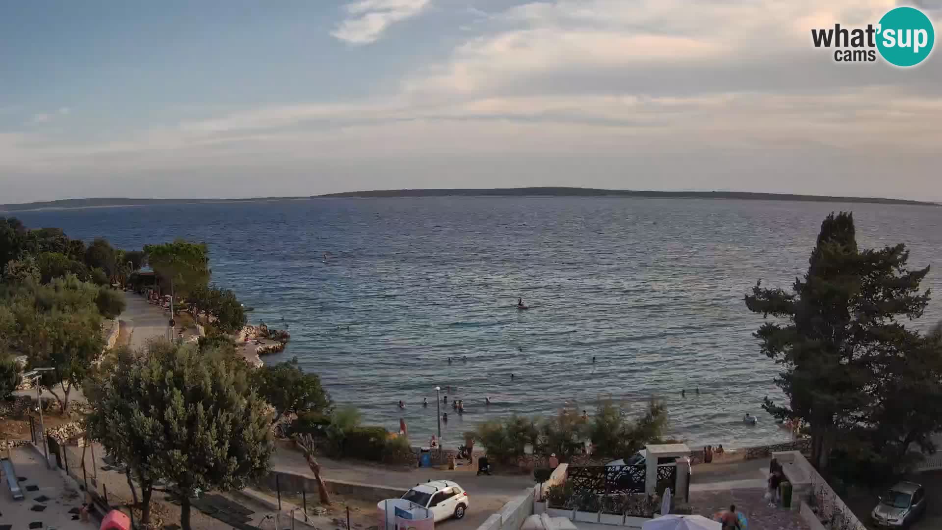 Webcam Plage Male Mandre – Vue en direct depuis l’île de Pag