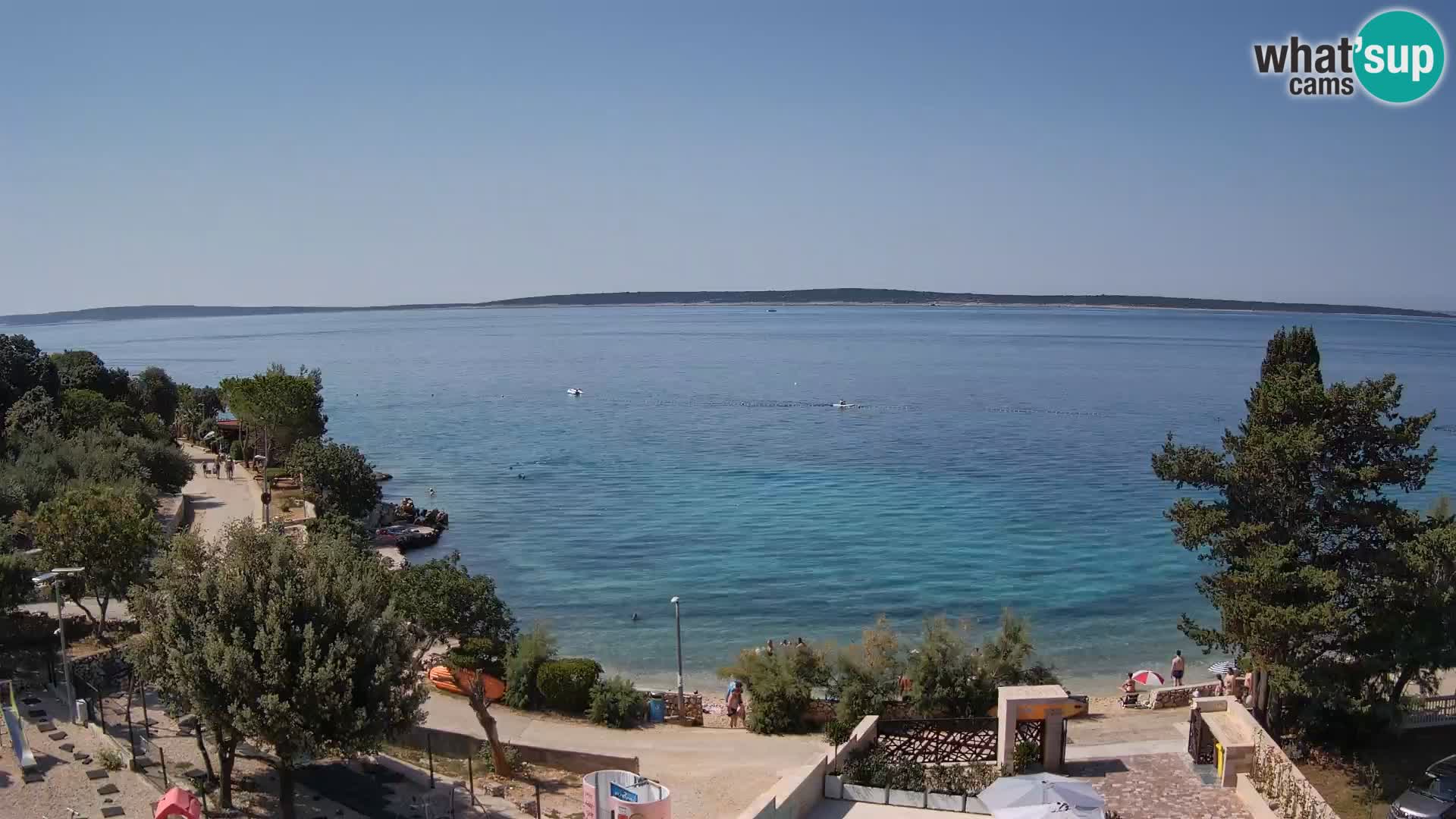 Webcam Strand Male Mandre – Liveblick von der Insel Pag