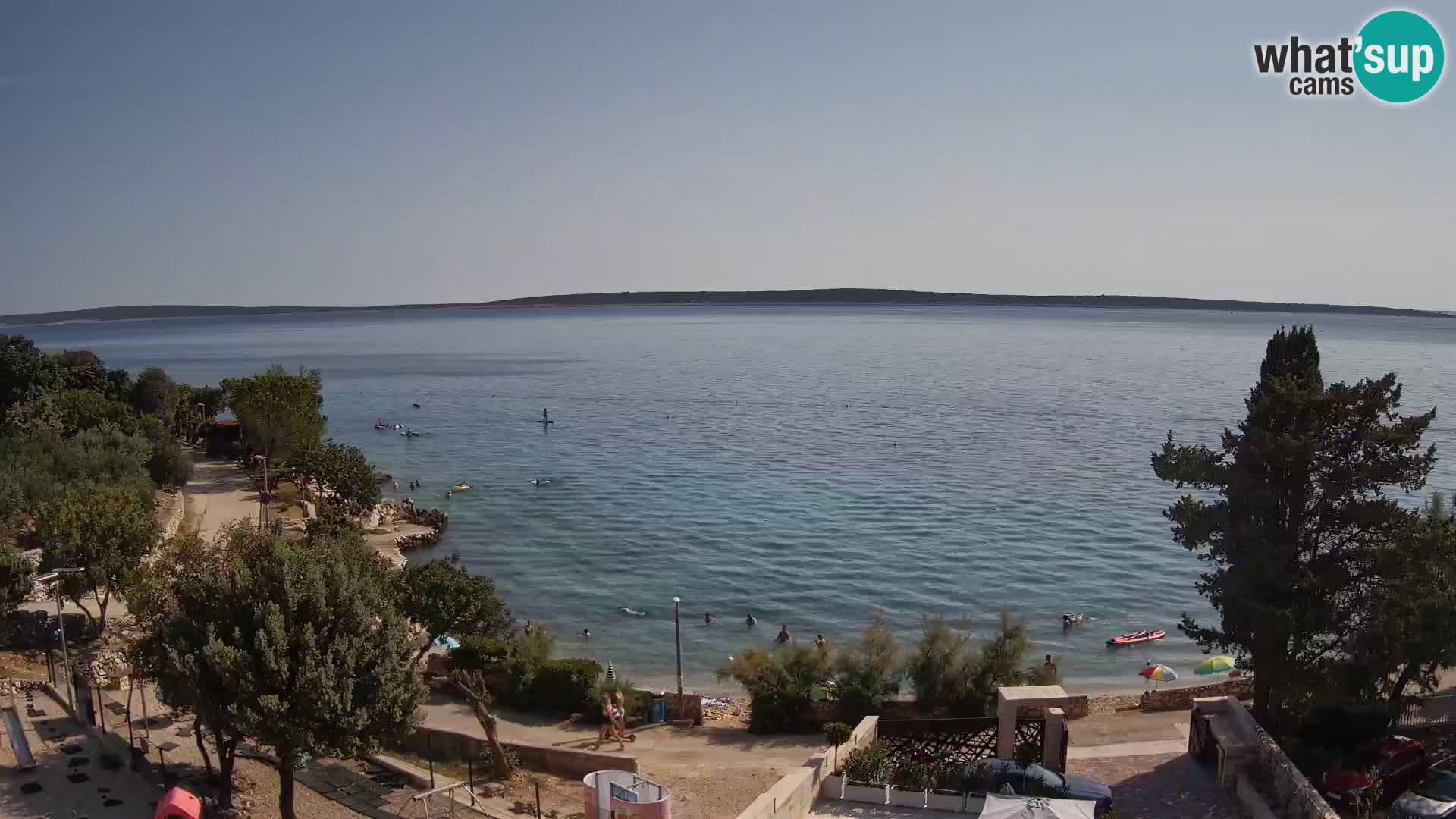 Webcam Plage Male Mandre – Vue en direct depuis l’île de Pag