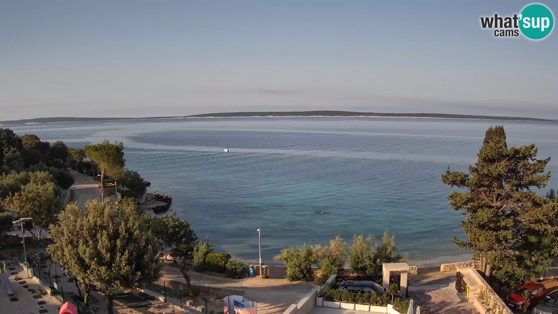 Webcam Strand Male Mandre – Liveblick von der Insel Pag