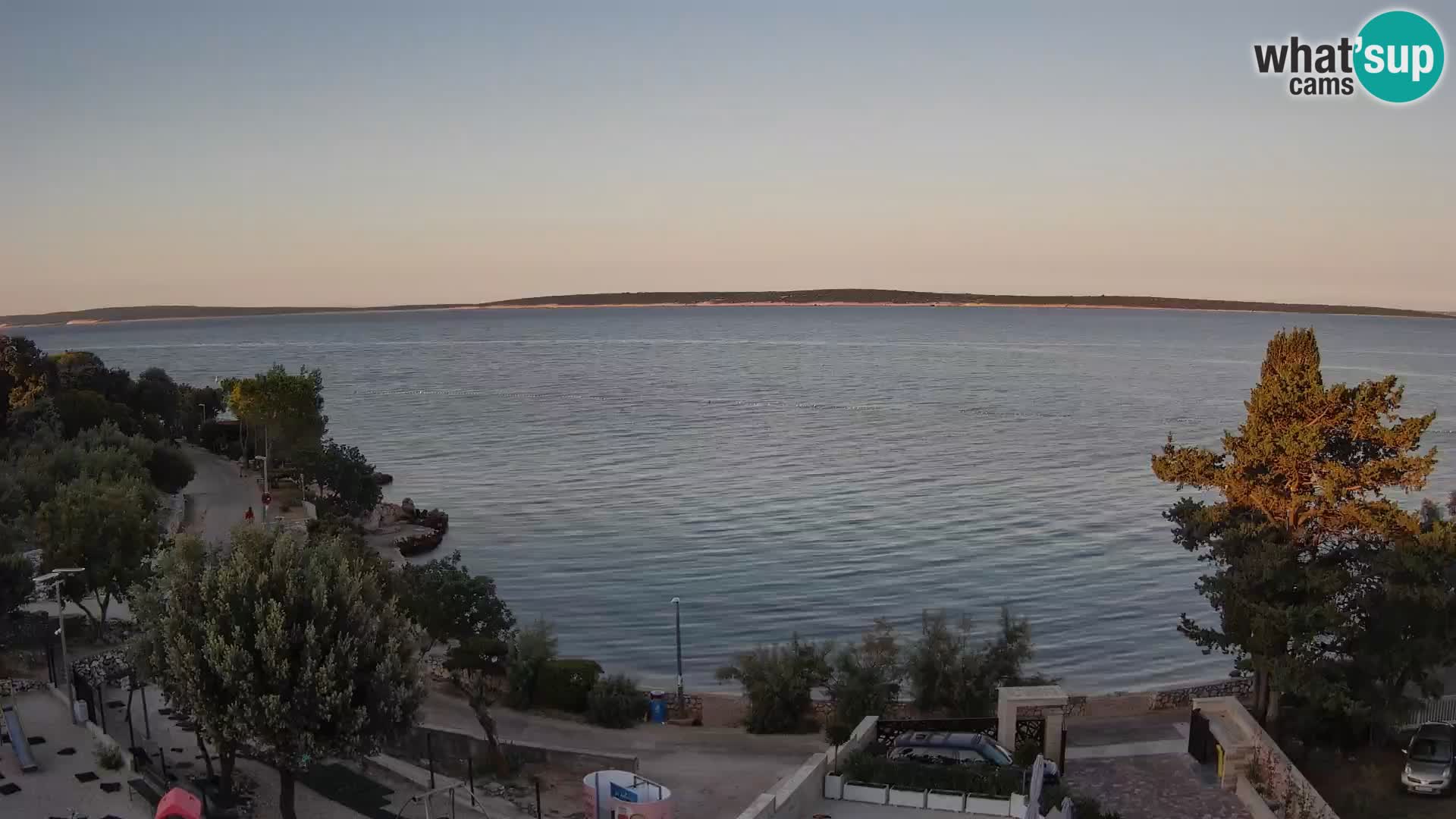 Webcam Plage Male Mandre – Vue en direct depuis l’île de Pag
