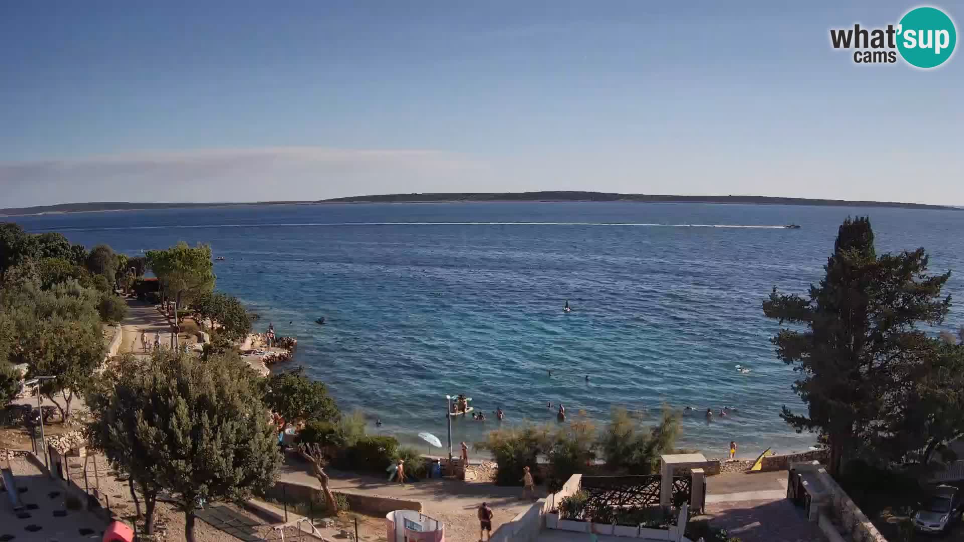 Webcam Strand Male Mandre – Liveblick von der Insel Pag