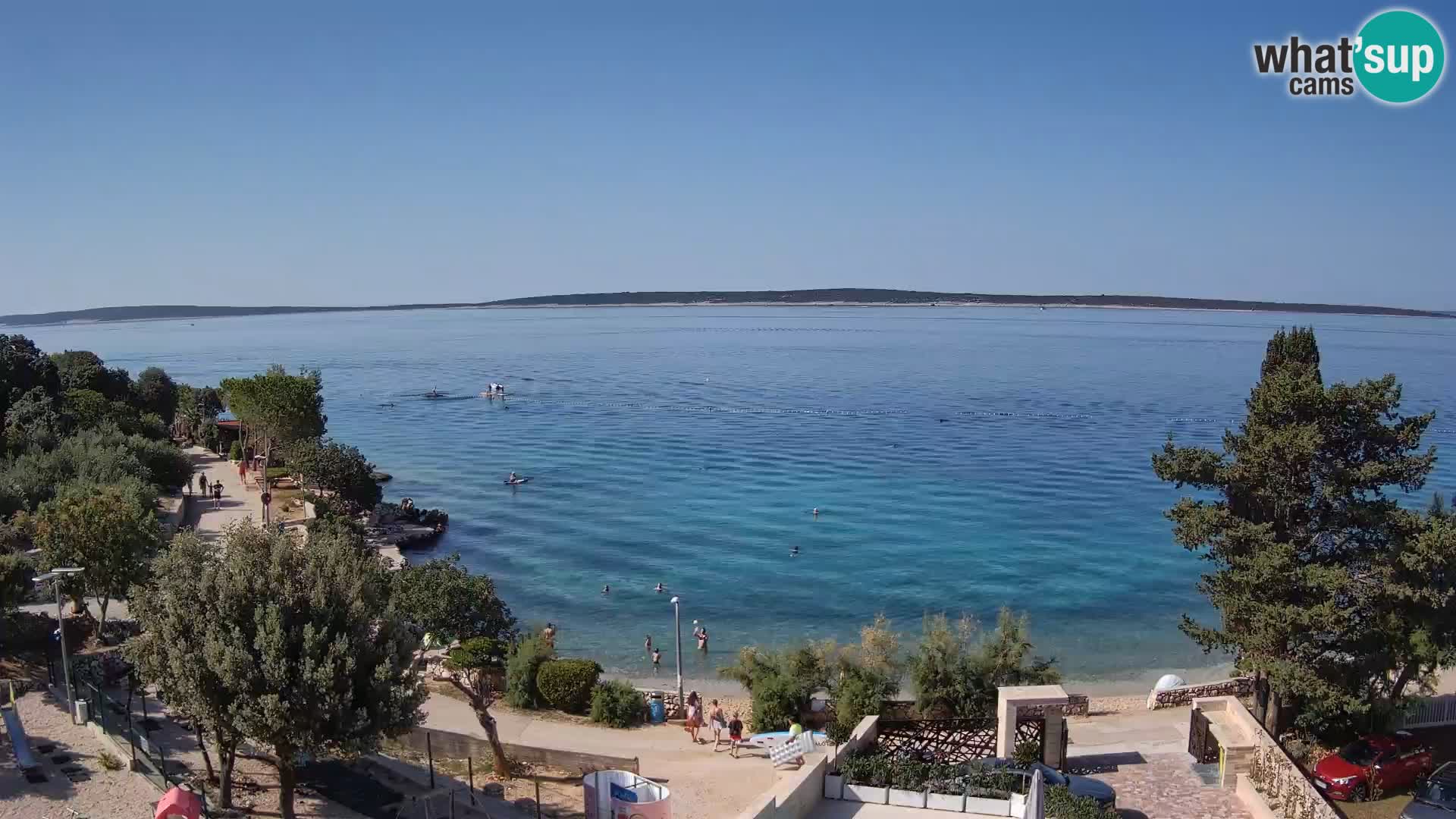 Webcam Plaža Male Mandre – Live View from Pag Island