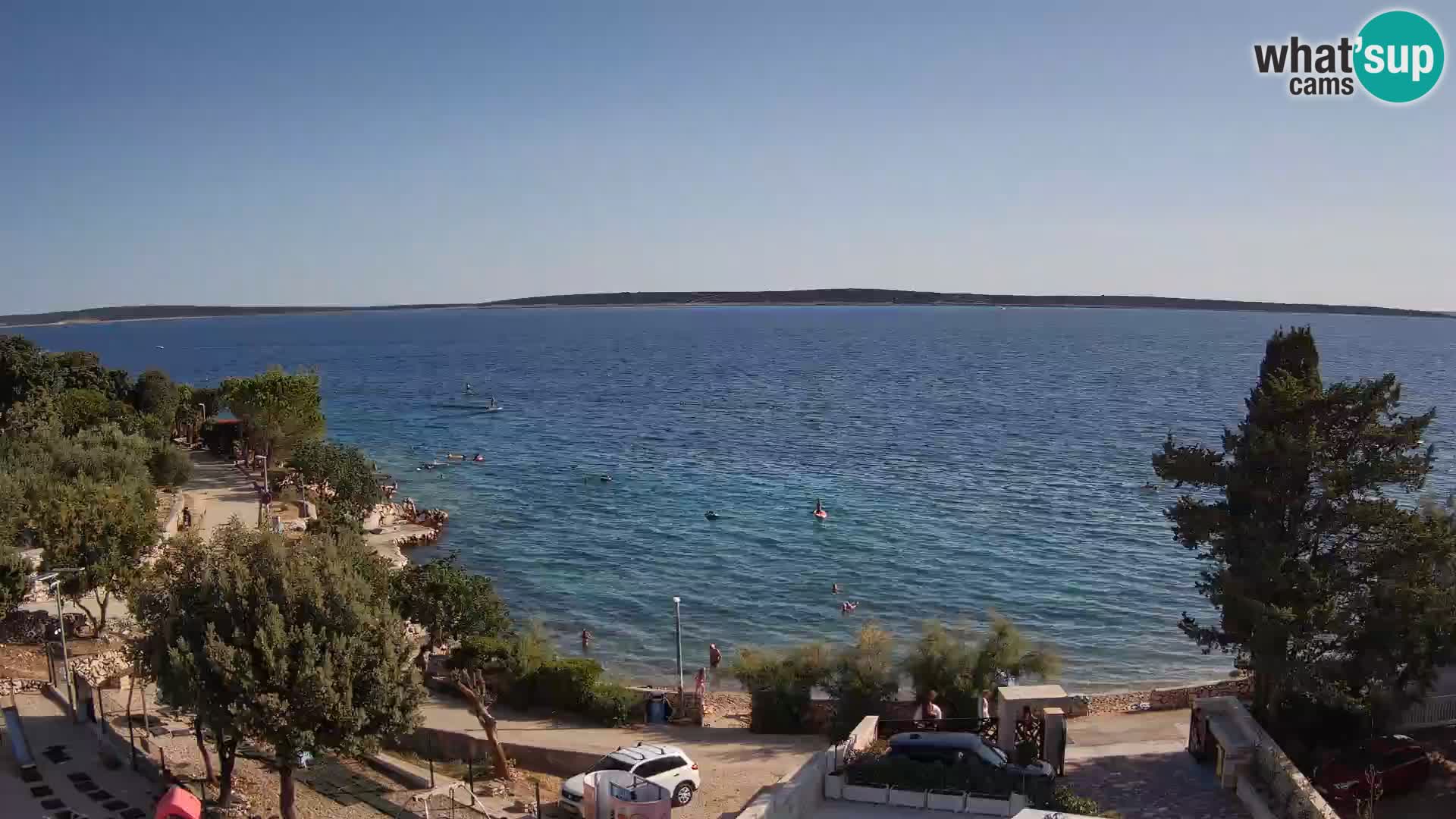 Webcam Strand Male Mandre – Liveblick von der Insel Pag