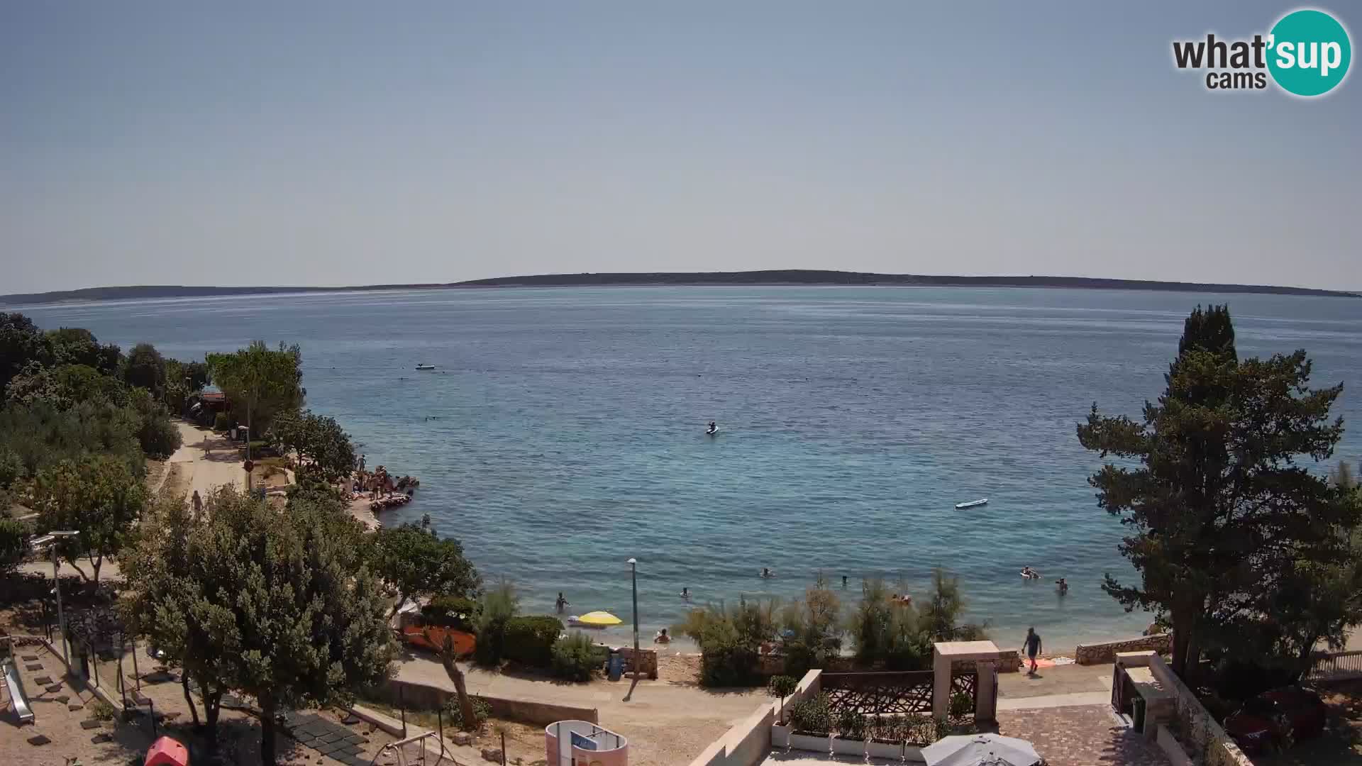 Webcam Plaža Male Mandre – Diretta dalla spiaggia sull’isola di Pag