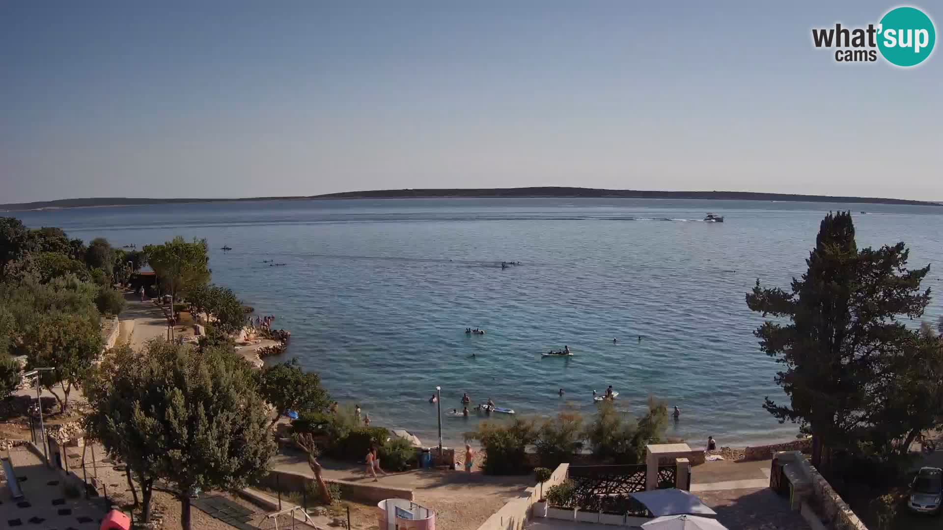 Webcam Plage Male Mandre – Vue en direct depuis l’île de Pag