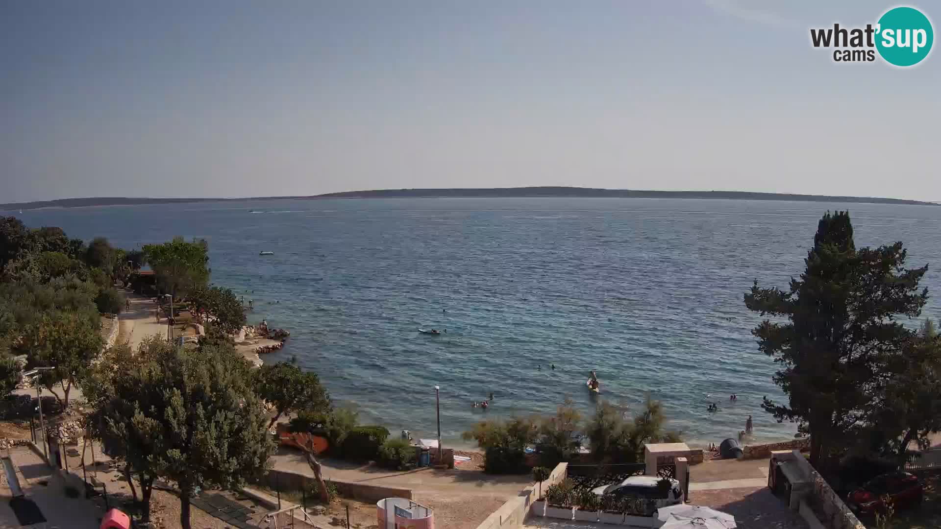 Webcam Strand Male Mandre – Liveblick von der Insel Pag