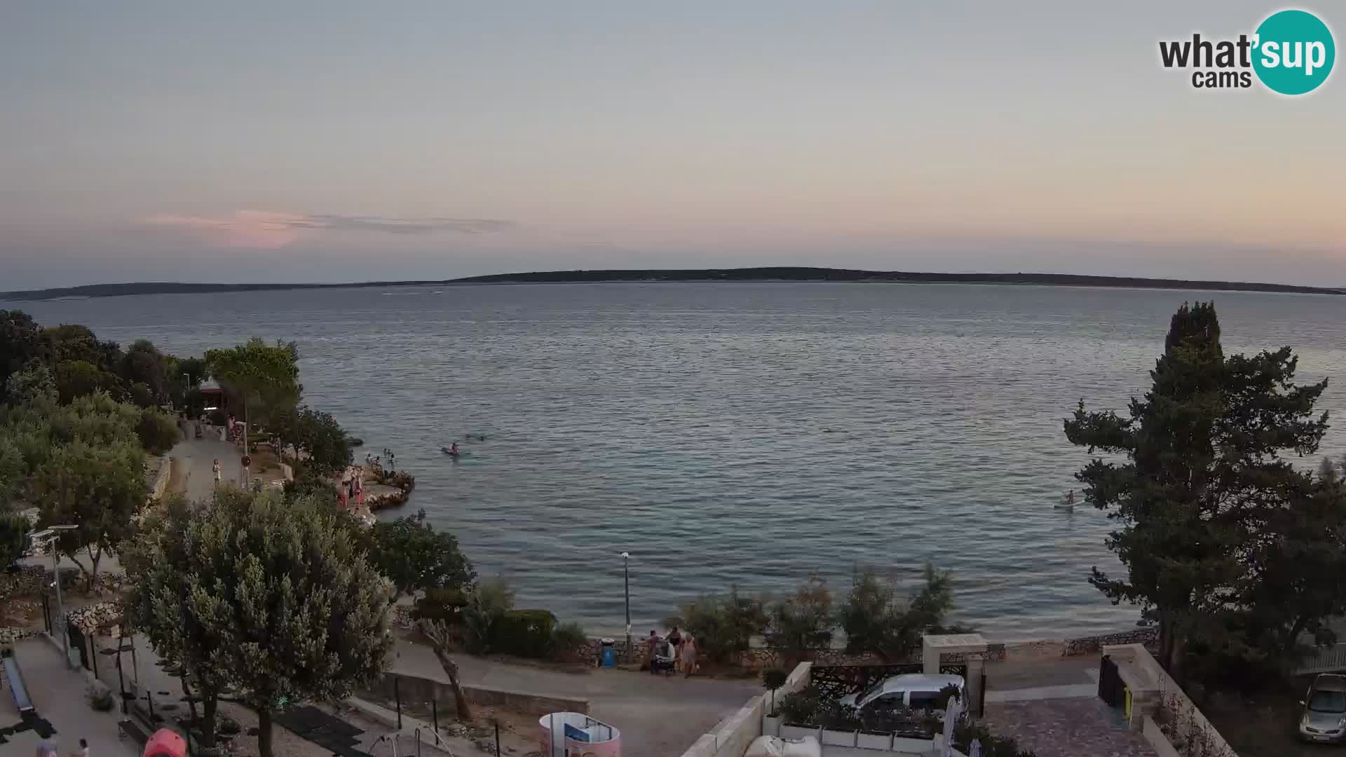 Webcam Plage Male Mandre – Vue en direct depuis l’île de Pag