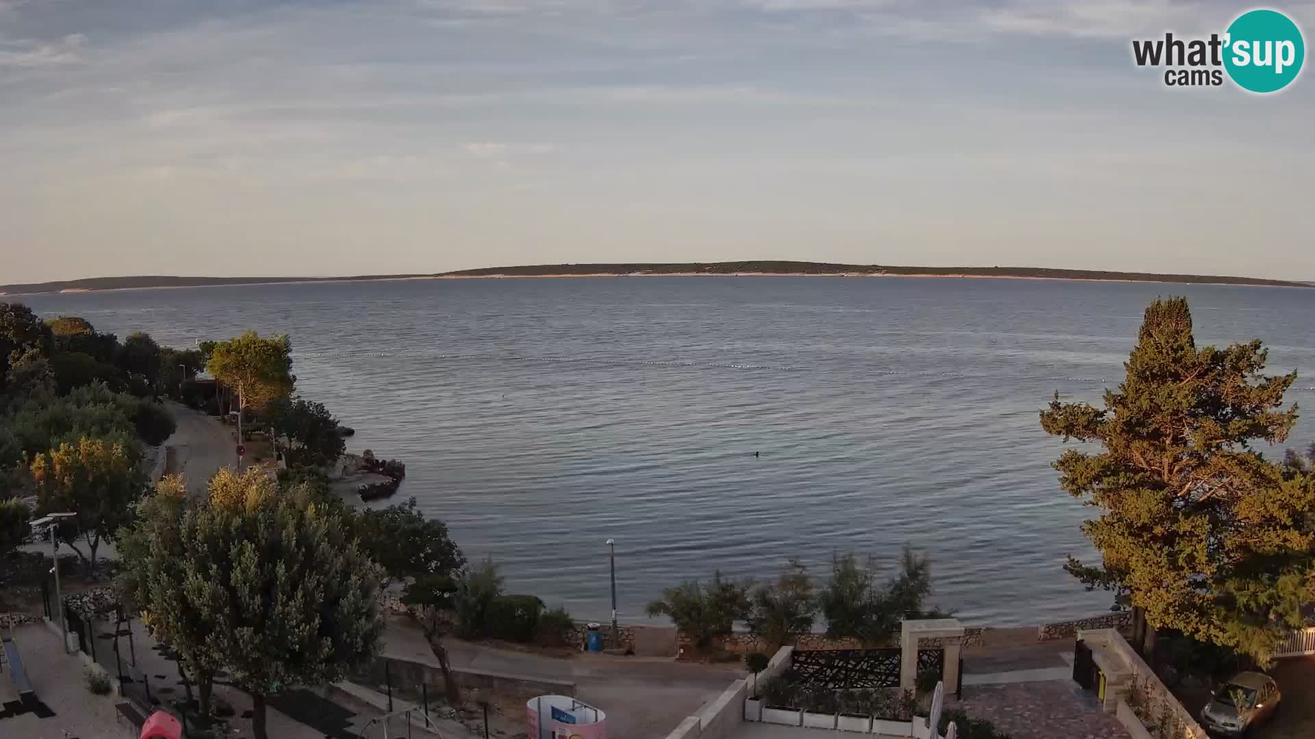 Webcam Plage Male Mandre – Vue en direct depuis l’île de Pag