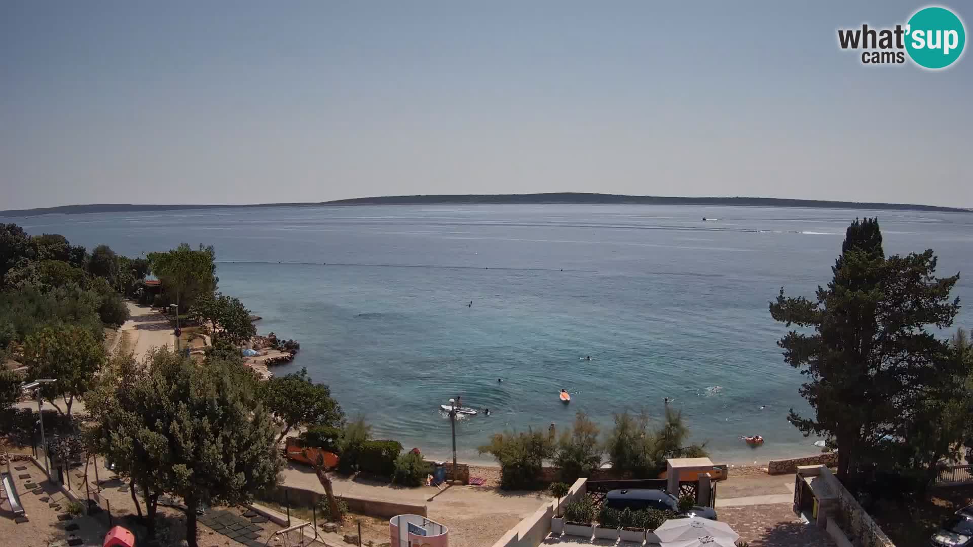 Webcam Strand Male Mandre – Liveblick von der Insel Pag