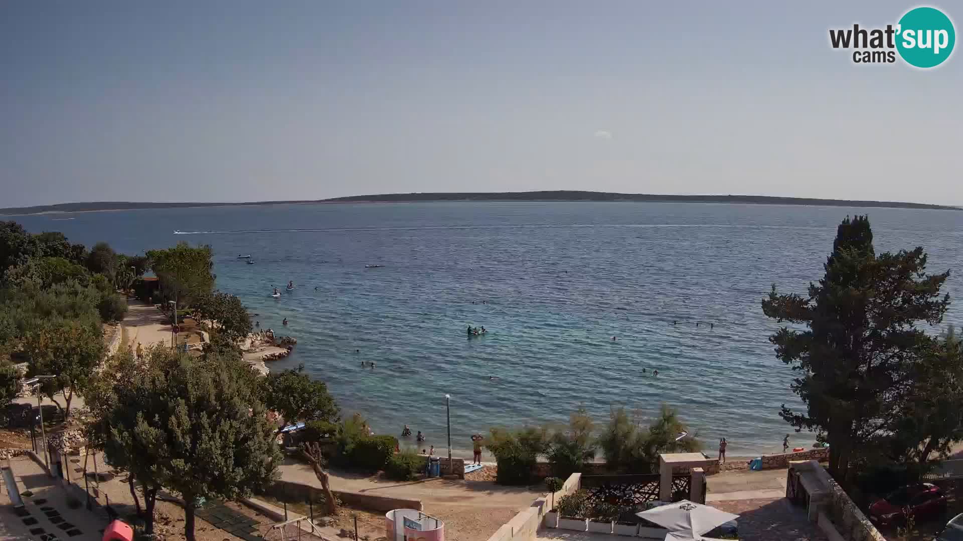 Webcam Plaža Male Mandre – Diretta dalla spiaggia sull’isola di Pag