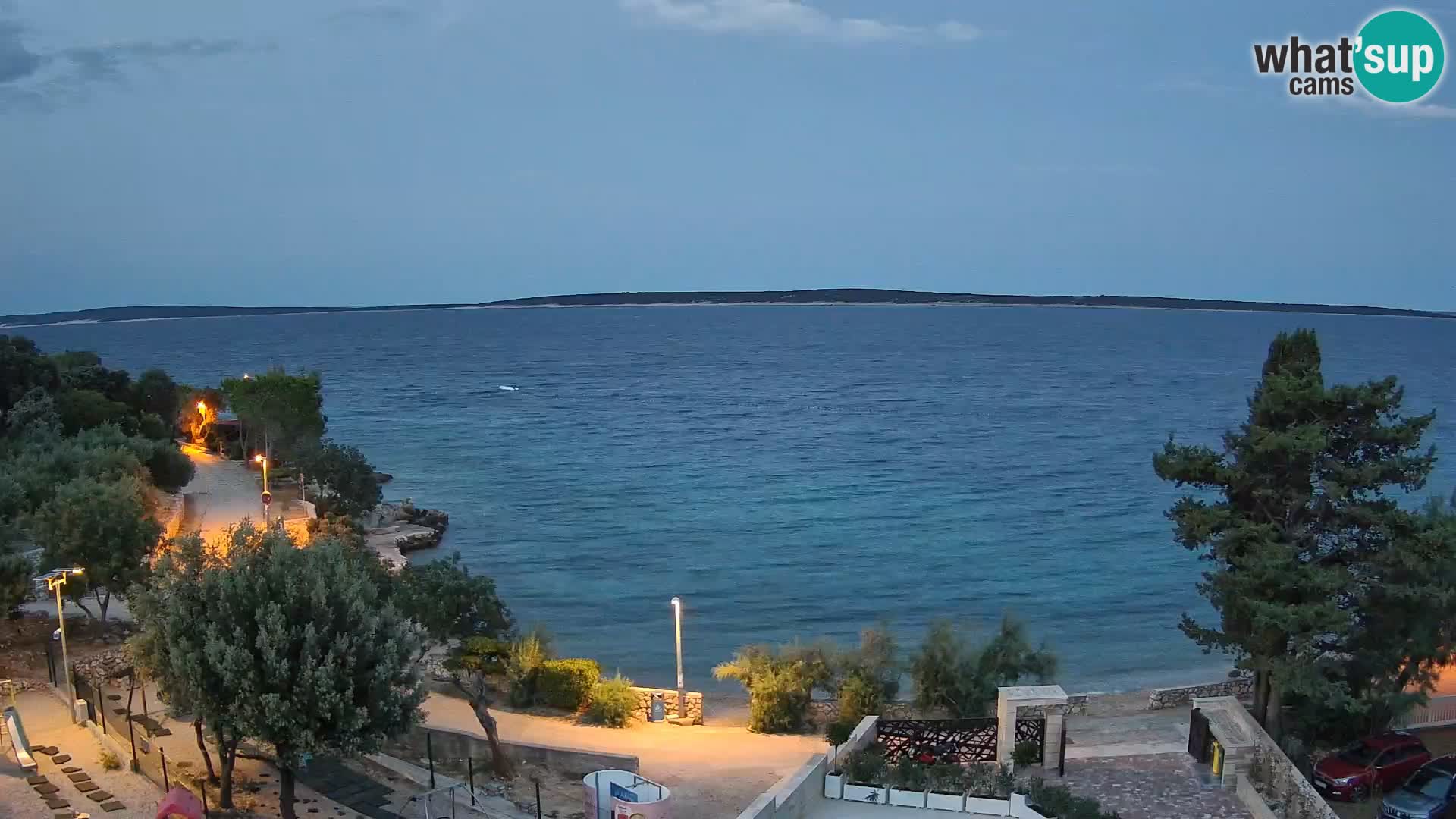 Webcam Plaža Male Mandre – Diretta dalla spiaggia sull’isola di Pag