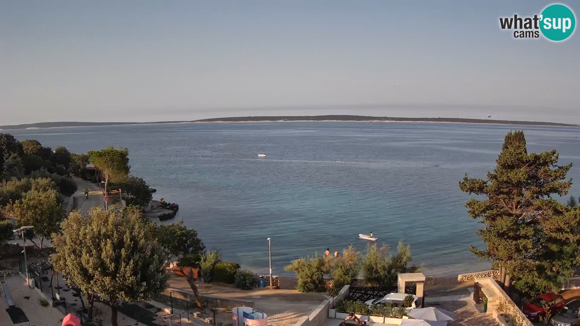 Webcam Plage Male Mandre – Vue en direct depuis l’île de Pag