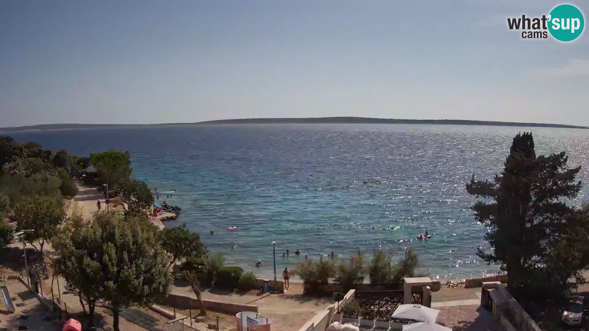 Webcam Plaža Male Mandre – Live View from Pag Island