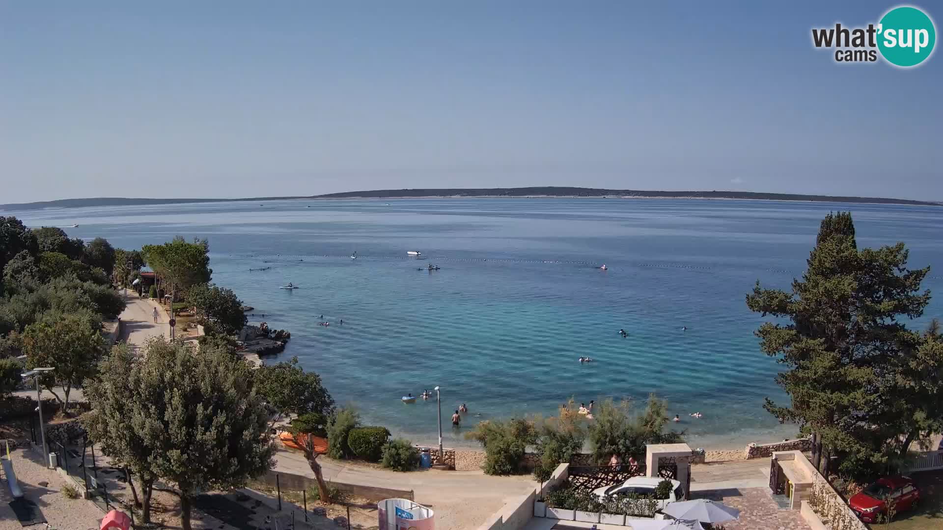 Webcam Plaža Male Mandre – Diretta dalla spiaggia sull’isola di Pag