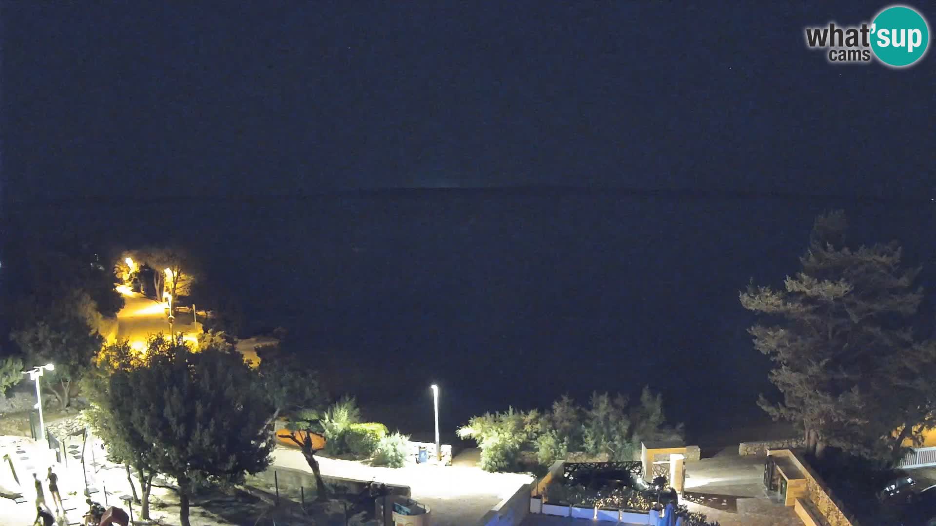 Web kamera Plaža Male Mandre – Pogled uživo s otoka Paga